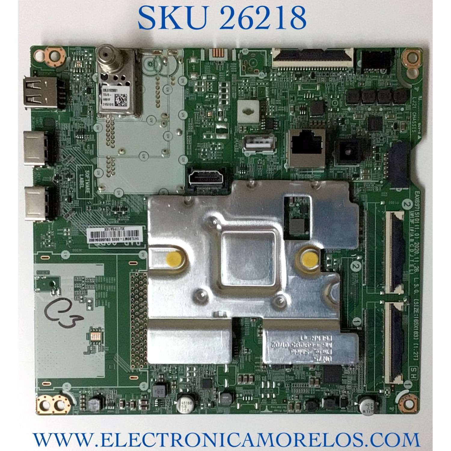 MAIN PARA TV LG AI ThinQ 4K·UHD·HDR / NUMERO DE PARTE EBU66394802 / EAX69715101 / 66394802 / EAX69715101(1.0) / PANEL NC430DQG-AAHX3 / MODELO 43UP7560AUD / 43UP7560AUD.BUSYLJM