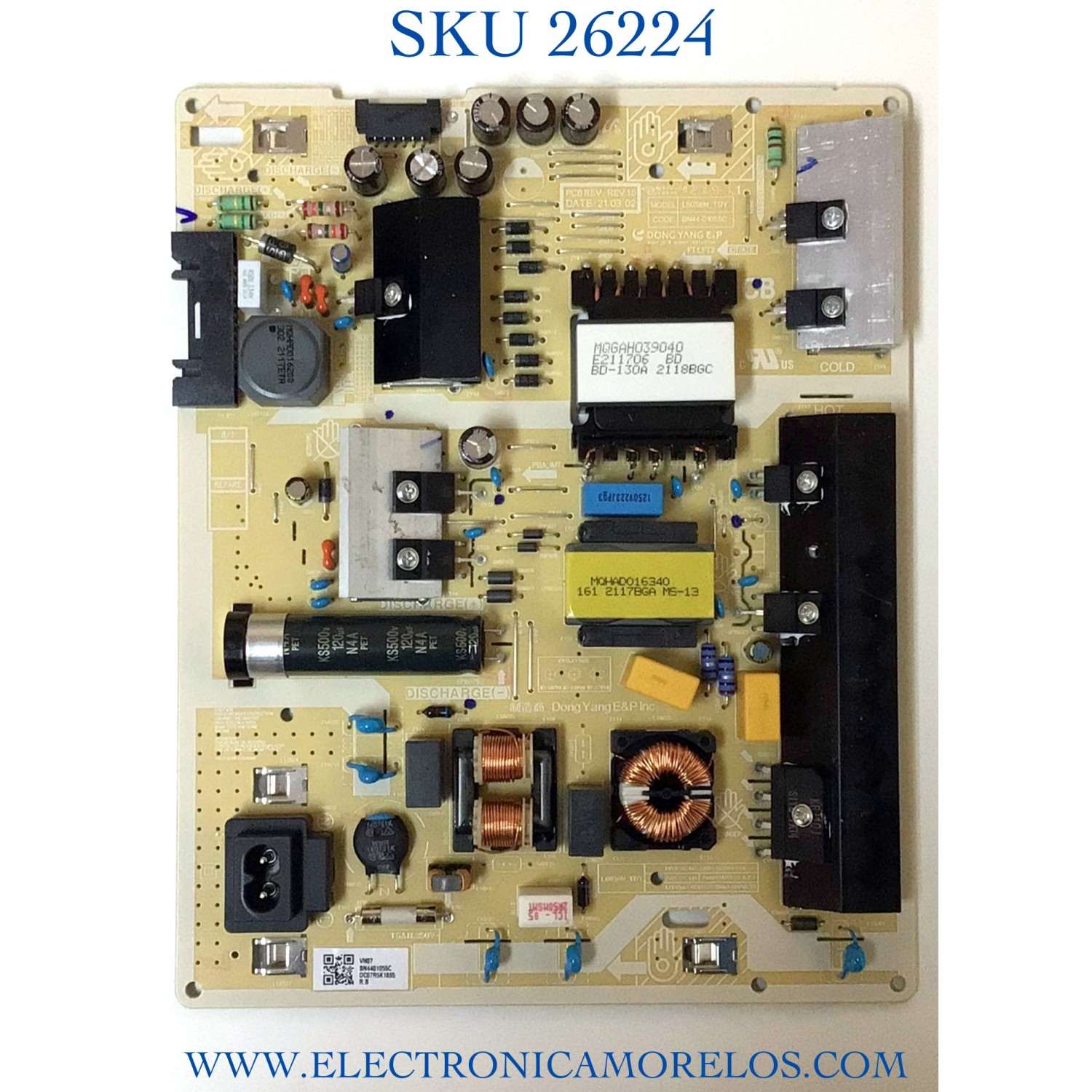 FUENTE DE PODER PARA TV SAMSUNG / NUMERO DE PARTE BN4401055C / BN44-01055C / L60S6N_TDY / PANEL CY-BT060HGSV1H / MODELOS UN60TU700D / UN60TU700DFXZA UA01 / UN60TU7000 / UN60TU7000FXZA UA01 / UN60TU7000FXZA UA02
