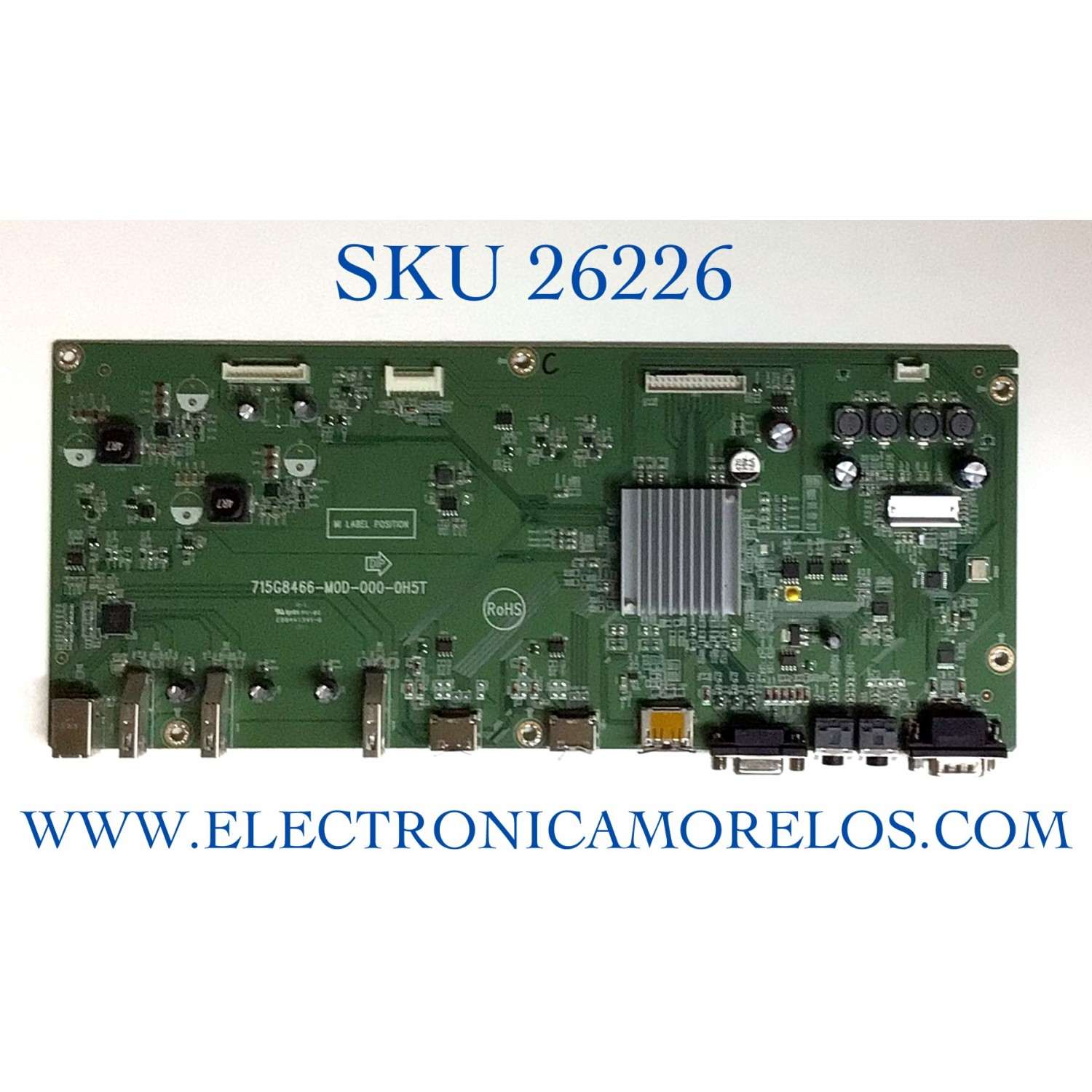 MAIN PARA MONITOR DELL NUMERO DE PARTE GQGCB0DL0550000 / 715G8466-M0D-000-0H5T / 3713316M0084 / (Q)GQGCB0DL0550000 / PANEL TPT550J1-HVN06.U REV :S510F / MODELO BXLNZC2