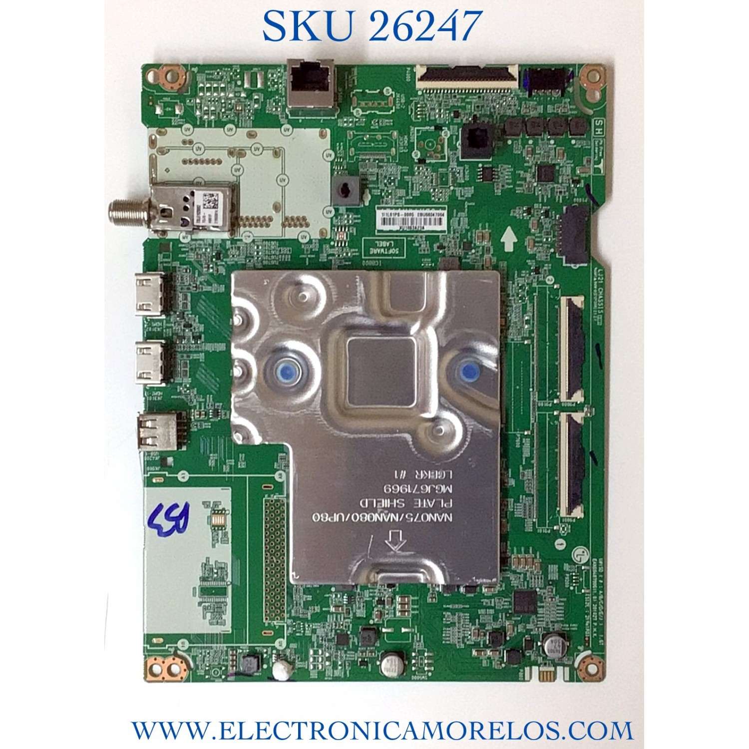 MAIN PARA TV LG NUMERO DE PARTE EBU66347004 / EAX69487906(1.0) / PANEL NC430TQG-AAKH3 / MODELO 43UP7670PUC.BUSYLJM / 43UP7670PUC