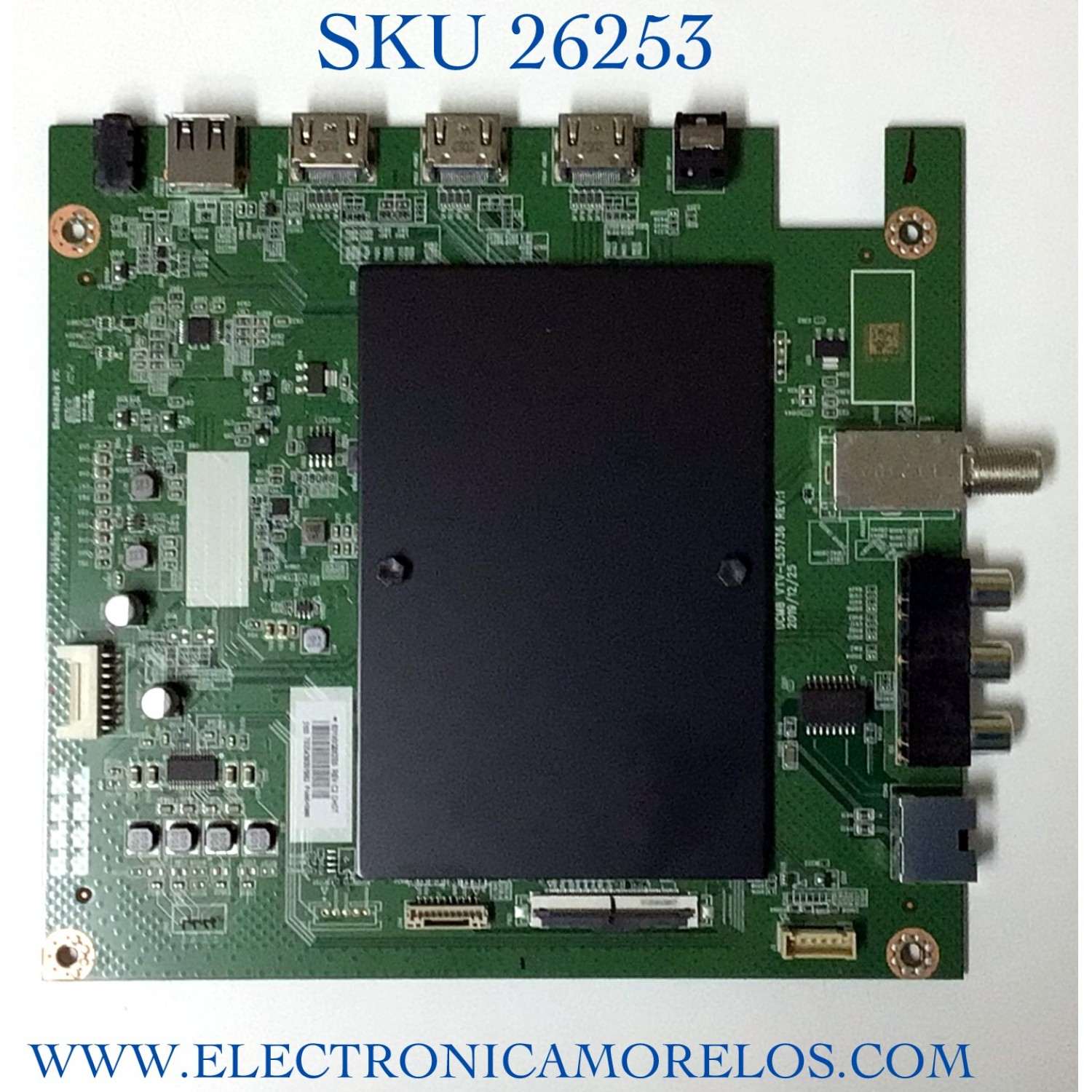 MAIN PARA TV TOSHIBA NUMERO DE PARTE 631V0Q002E0 / VTV-L55736 / 7020439301982 / DISPLAY CV500U2-T01 / MODELO 50LF621U21