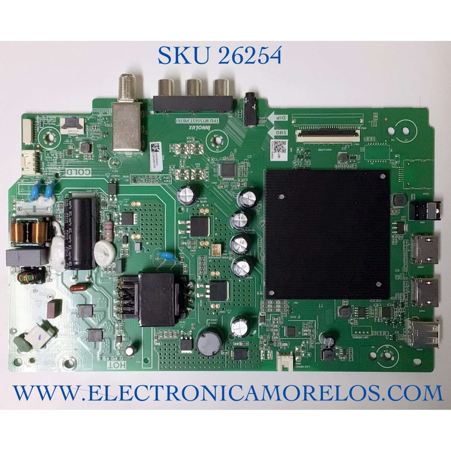 MAIN FUENTE PARA TV VIZIO NUMERO DE PARTE A0006400J / TPD.MT5583T.PB761 / CGRU0001SR / U21041311-0A08042 / PANEL V400HJ9-D03 / MODELO D40F-J09 LIAID4KX / D40F-J09