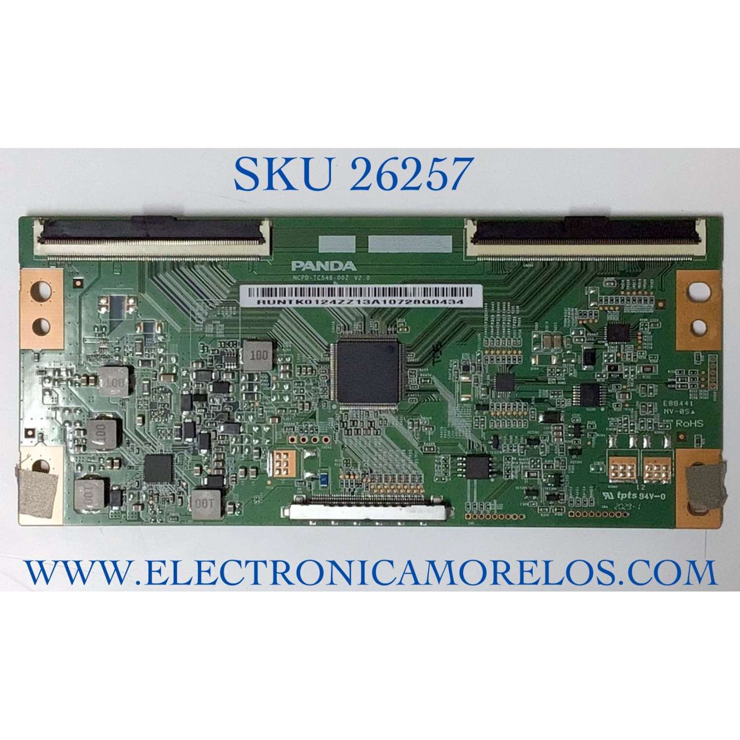 T-CON PARA TV WESTINGHOUSE NUMERO DE PARTE RUNTK0124ZZ / NCPD-TC546-002 / RUNTK0124ZZ13A10728G0434 / PANEL LC546PU3L02 / MODELO WR55UX4019