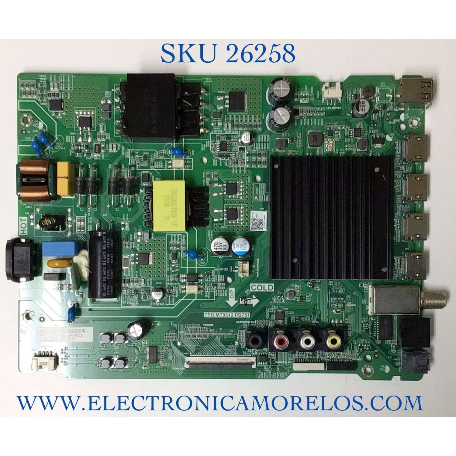 MAIN FUENTE (COMBO) PARA TV TOSHIBA·FIRE TV 4K·UHD·HDR / NUMERO DE PARTE 282168 / TPD.MT9612.PB751 / 55A511FUT / LP4E16132A0 / PANEL HD550Y1U72-T0L2K2\GM\CKD3A\1\R / DISPLAY HV550QUB-F70 / MODELO 55C350KU 55A511FUT