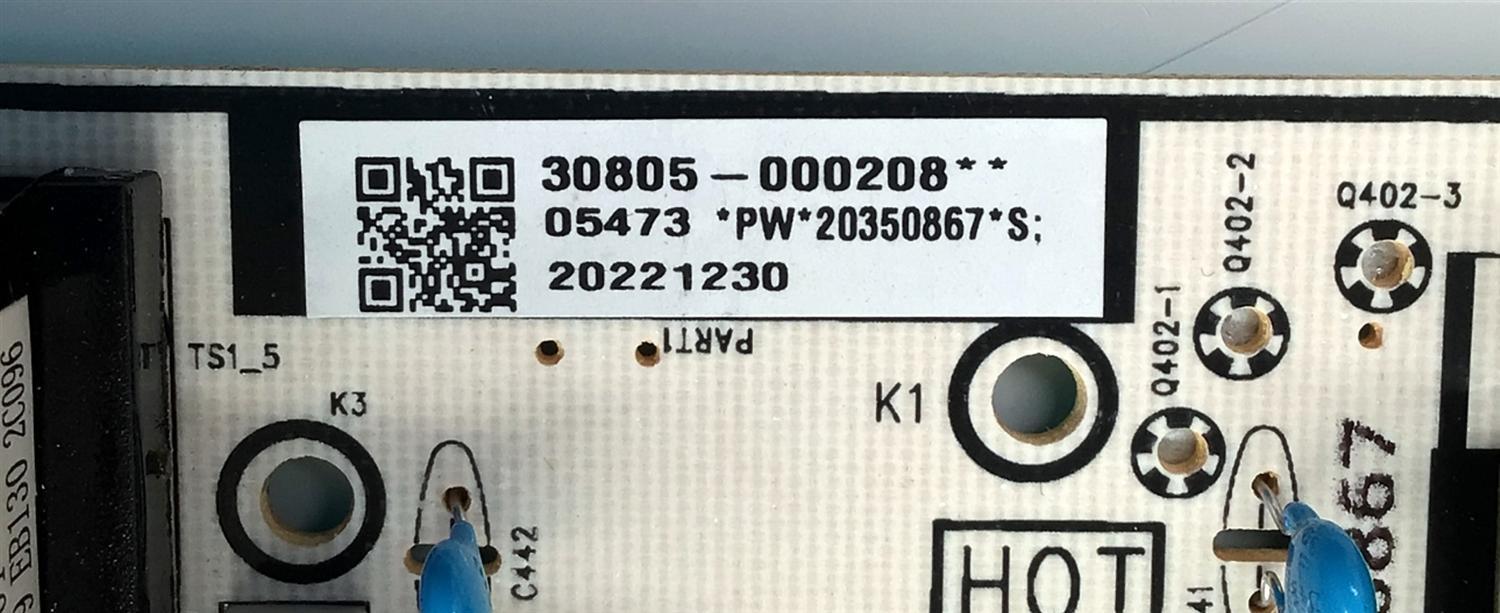 FUENTE DE PODER PARA TV TCL / NUMERO DE PARTE 30805-000208 / 40-L17CW2-PWB1ZG / 11601-500064 / PANEL LVU650NDEL CS9W49 V1 / DISPLAY ST6451D06-3 VER.2.1 / MODELOS 65S453 / 65S454 / 65S455 - Imagen 3