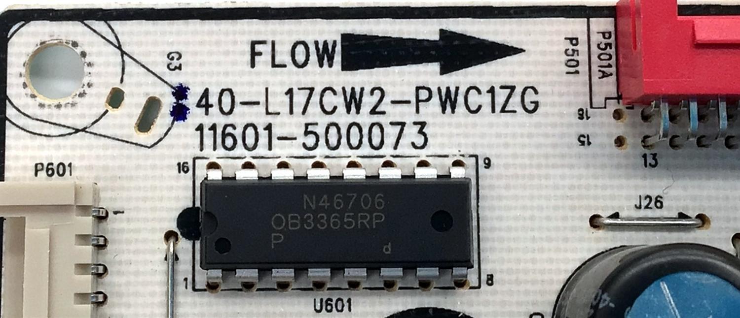 FUENTE DE PODER PARA TV TCL / NUMERO DE PARTE 30805-000208 / 40-L17CW2-PWB1ZG / 11601-500064 / PANEL LVU650NDEL CS9W49 V1 / DISPLAY ST6451D06-3 VER.2.1 / MODELOS 65S453 / 65S454 / 65S455 - Imagen 2