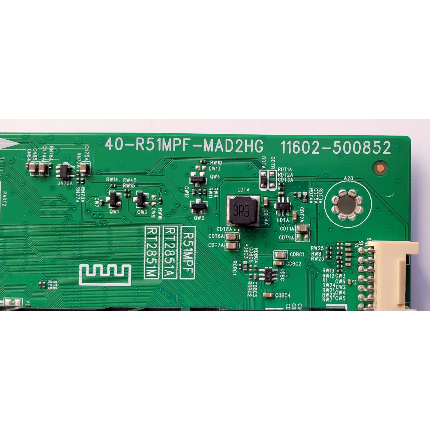 MAIN PARA TV TCL 4K·UHD·HDR ((GOOGLE TV)) / NUMERO DE PARTE 30800-001027 / 40-R51MPF-MAD2HG / 30801-001019 / 11602-500852 / R51MPF / RT2851A / RT2851M / V8-R51MT08-LF / DISPLAY ST4251D02-1 VER.2.1 / MODELOS 43S470G / 43S450G - Imagen 3