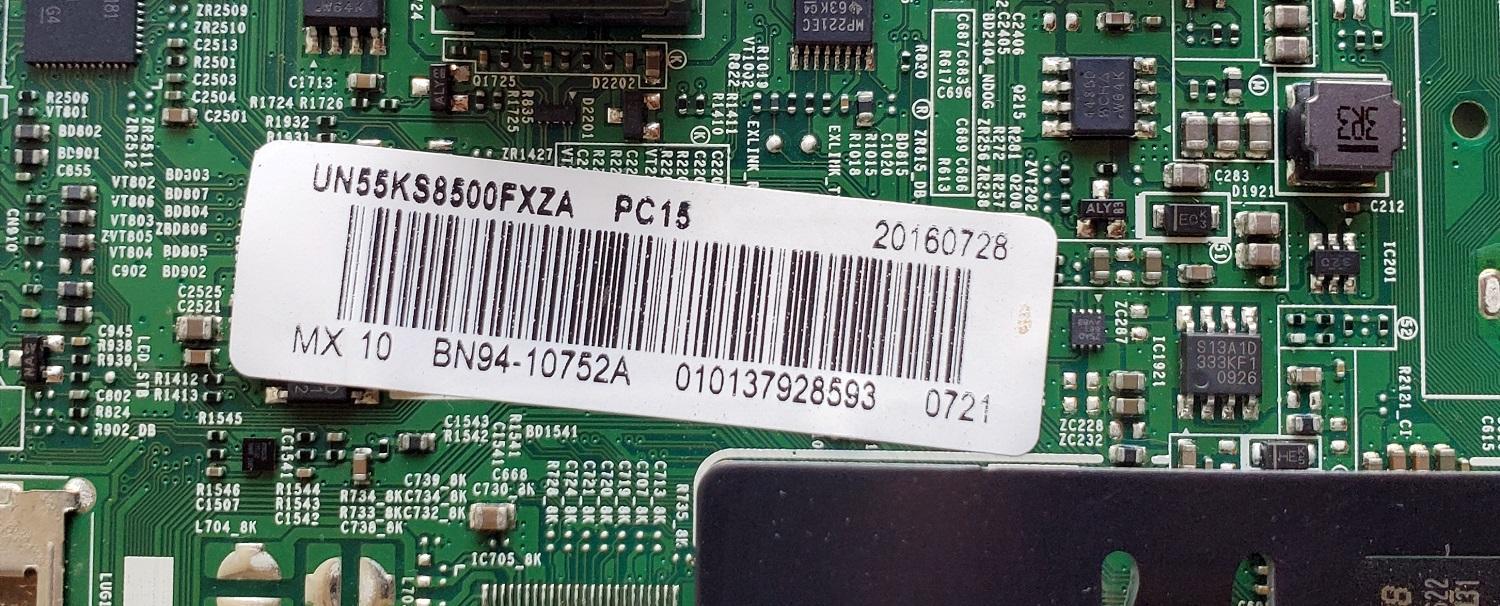 MAIN PARA TV SAMSUNG / NUMERO DE PARTE BN94-10752A / BN41-02504A / BN97-10623A / BN97-10625A / BN9410752A / PANEL CY-XK055FLLV3H / MODELOS UN55K6250 / UN55KS8500 / UN55K6250AFXZA FA01 / UN55KS8500FXZA AA02 / UN55KS8500FXZA FA01 - Imagen 5
