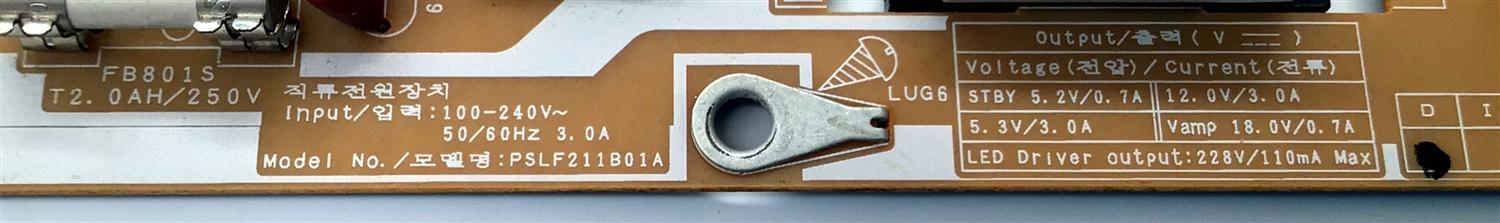 FUENTE DE PODER PARA TV SAMSUNG / NUMERO DE PARTE BN4400271A / PSLF211B01A / PD5512F1 / BN44-00271A / PANEL LTF550HF04-A04 / MODELOS UN55 / UN55B7000WFXZP / UN55B7000WFXZA / UN55B7000WMXZD / UN55B7000WFXZA / UN55B7000WFXZX / MAS MODELOS EN DESCRIPCIÓN - Imagen 4