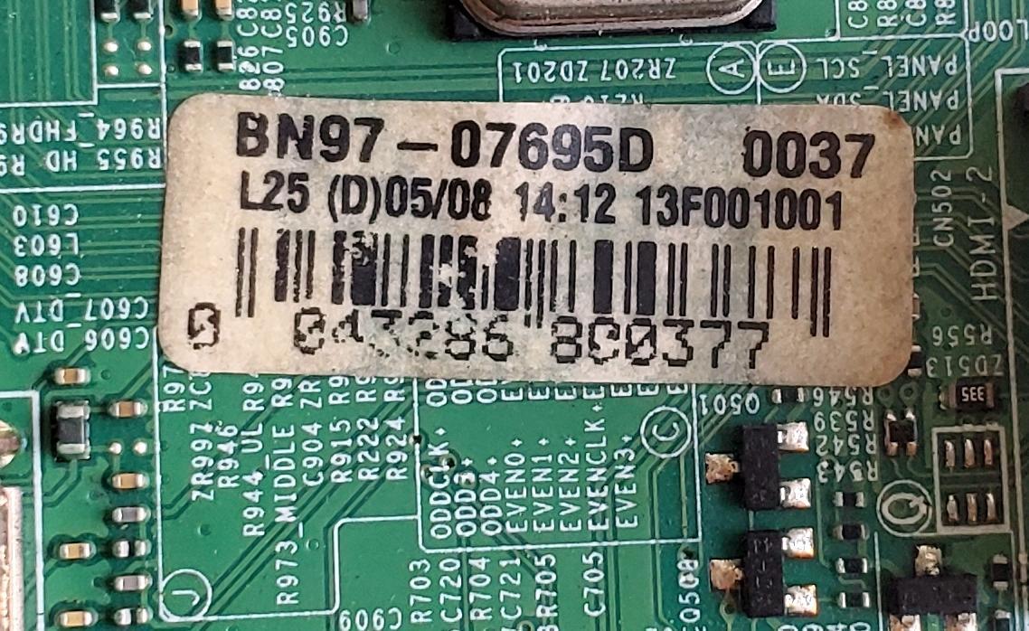 MAIN PARA TV SAMSUNG / NUMERO DE PARTE BN94-06778C / BN41-02046B / BN97-07695D / BN9406778C / PARTE SUSTITUTA BN94-06711E / PANEL CY-DF390BGMV1H / MODELO UN39FH5000 / UN39FH5000FXZA PF03 - Imagen 4