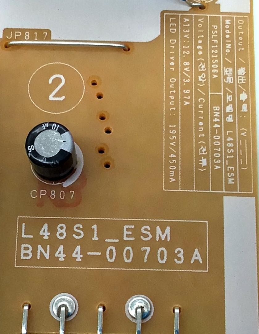 FUENTE DE PODER PARA TV SAMSUNG / NUMERO DE PARTE BN4400703A / L48S1_ESM / BN44-00703A / MODELOS UN40H5500AFXZA / UN40H6350AFXZA TS01 / UN48H5500AFXZA TS01 / UN48H6350AFXZA TS01 / HG48NC670 / HG48NC677 / HG48NC678 / HG48NC690 - Imagen 2