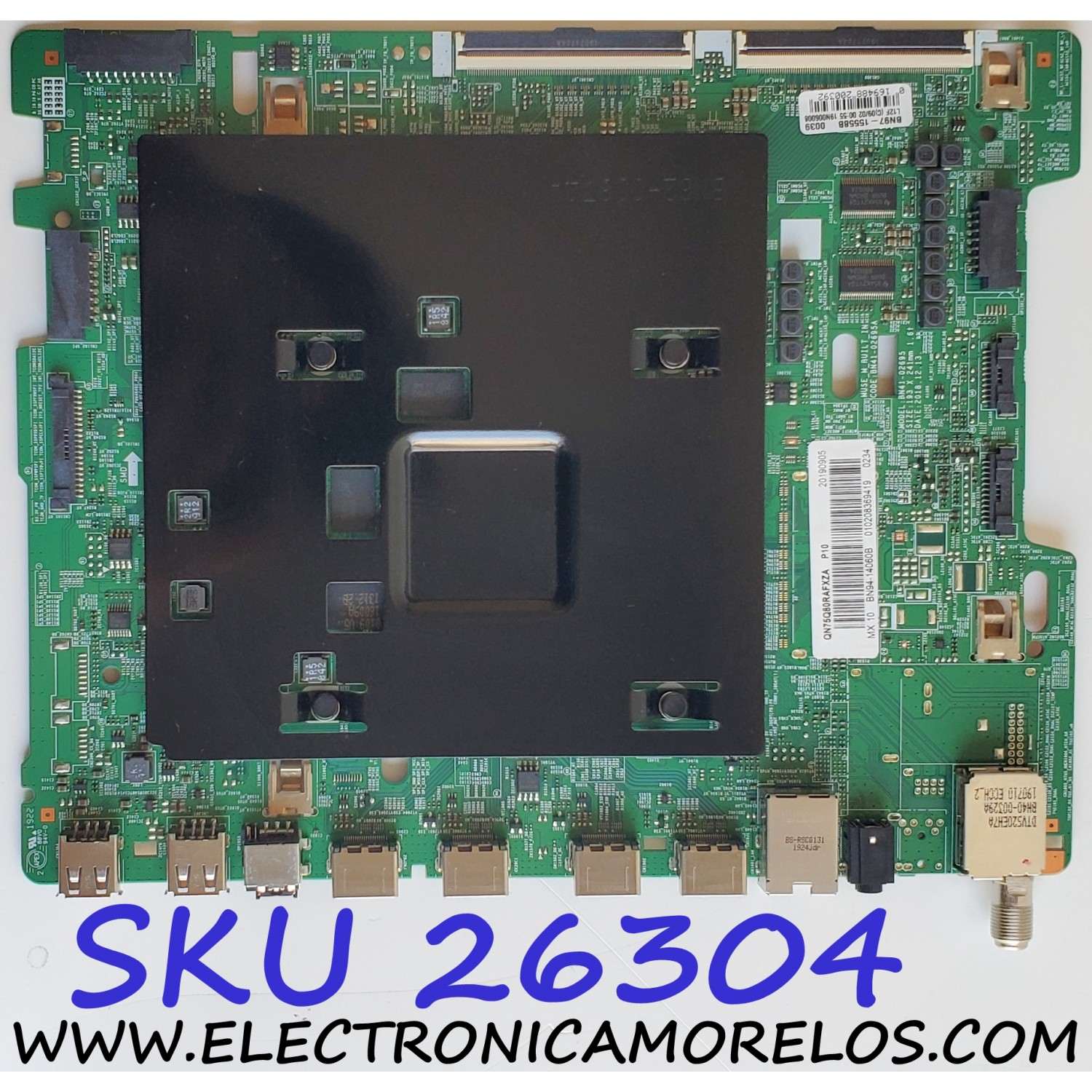 MAIN PARA TV SAMSUNG QLED 4K·UHD·HDR SMART TV / NUMERO DE PARTE BN94-14060B / BN41-02695A / BN97-15558B / BN9414060B / PANEL CY-TR075FLLV2H / MODELO QN75Q80 / QN75Q80RAFXZA FA02