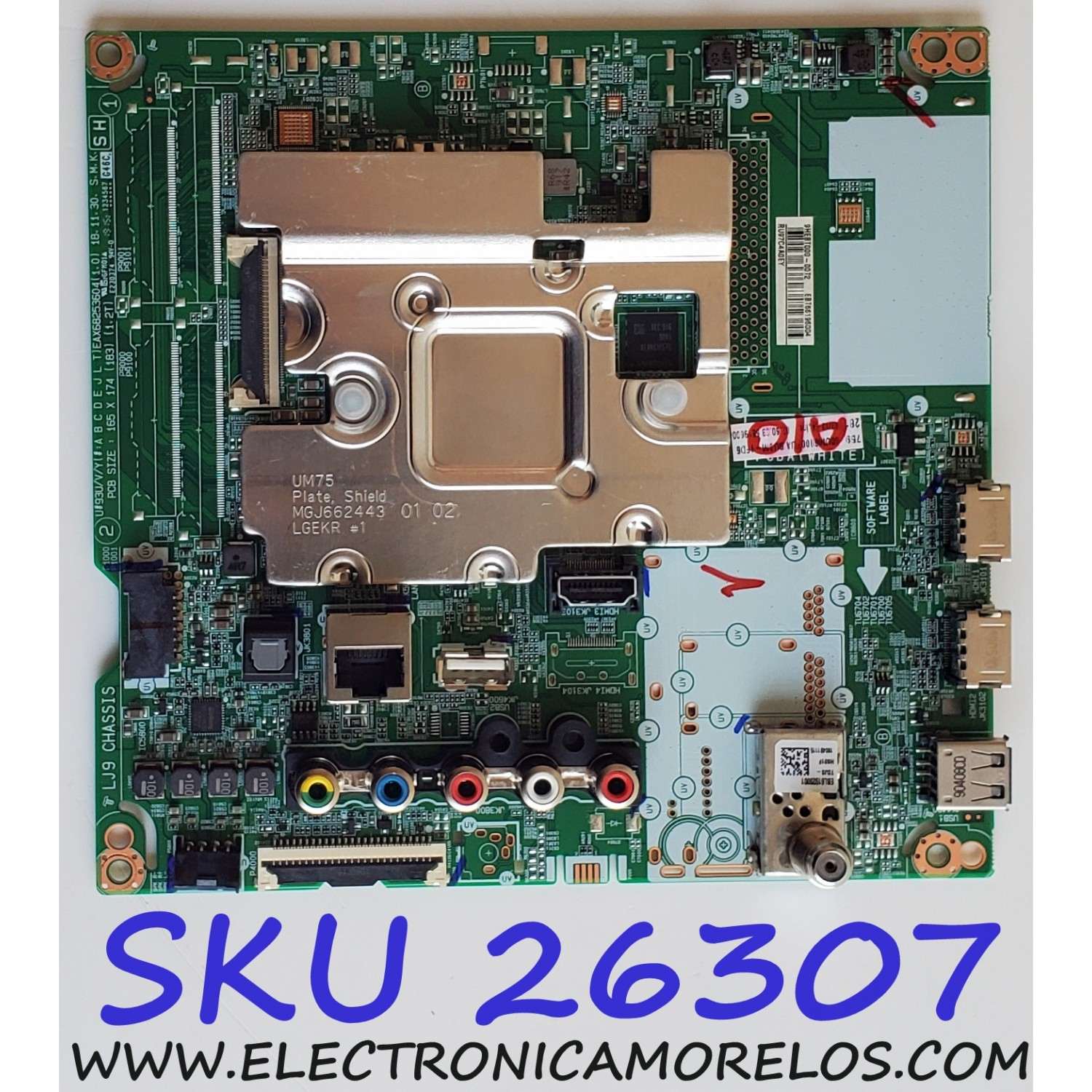MAIN PARA TV LG 4K·UHD·HDR SMART TV / NUMERO DE PARTE EBT66196004 / EAX68253604 / 66196004 / EAX68253604(1.0) / MODELO 60UM6900PUA / 60UM6900PUA.BUSMLOR