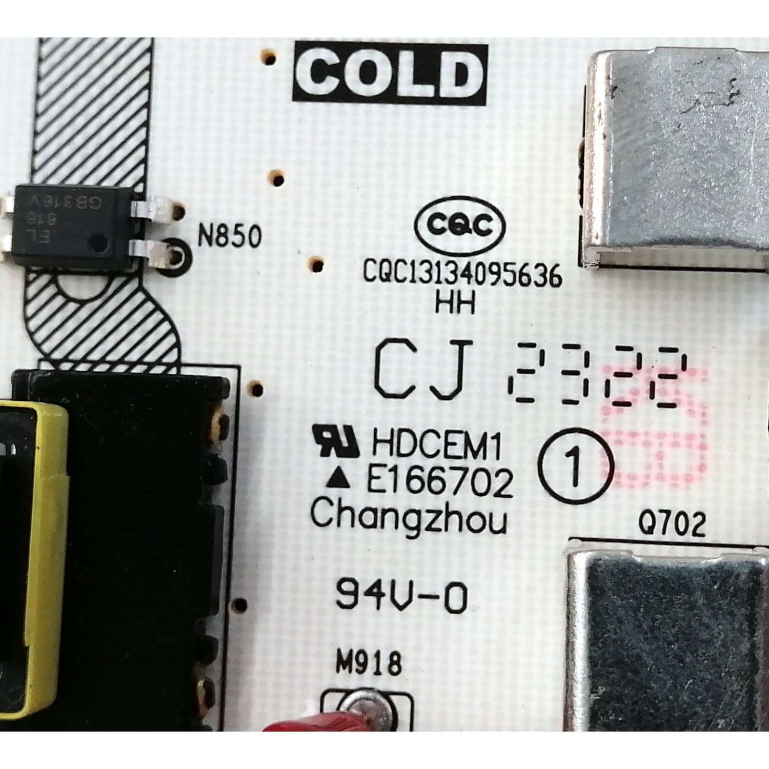 FUENTE DE PODER PARA TV HISENSE / NUMERO DE PARTE 312160 / RSAG7.820.10689/ROH / 10689-R / CQC13134095636 / PANEL HD750Y1U72-TBL2K2 / DISPLAY HV750QUB-F91 / MODELO 75R6030K - Imagen 2