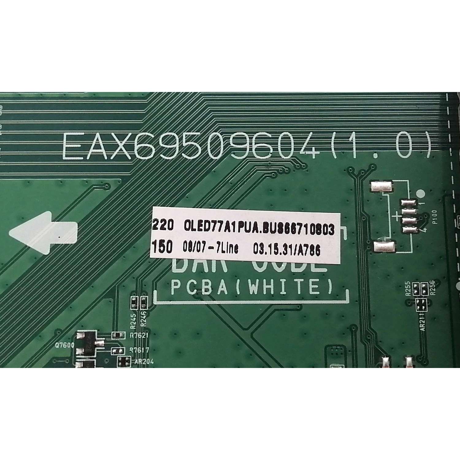 MAIN PARA TV LG OLED 4K·UHD·HDR ((SMART TV)) / NUMERO DE PARTE EBT66710803 / EAX69509604 / 66710803 / EAX69509604(1.0) / PANEL LE770AQN  / MODELOS OLED77A1PUA / OLED77A1PUA.BUSWLJR / OLED77A1AUA / OLED77A1AUA.BUSWLJR - Imagen 4