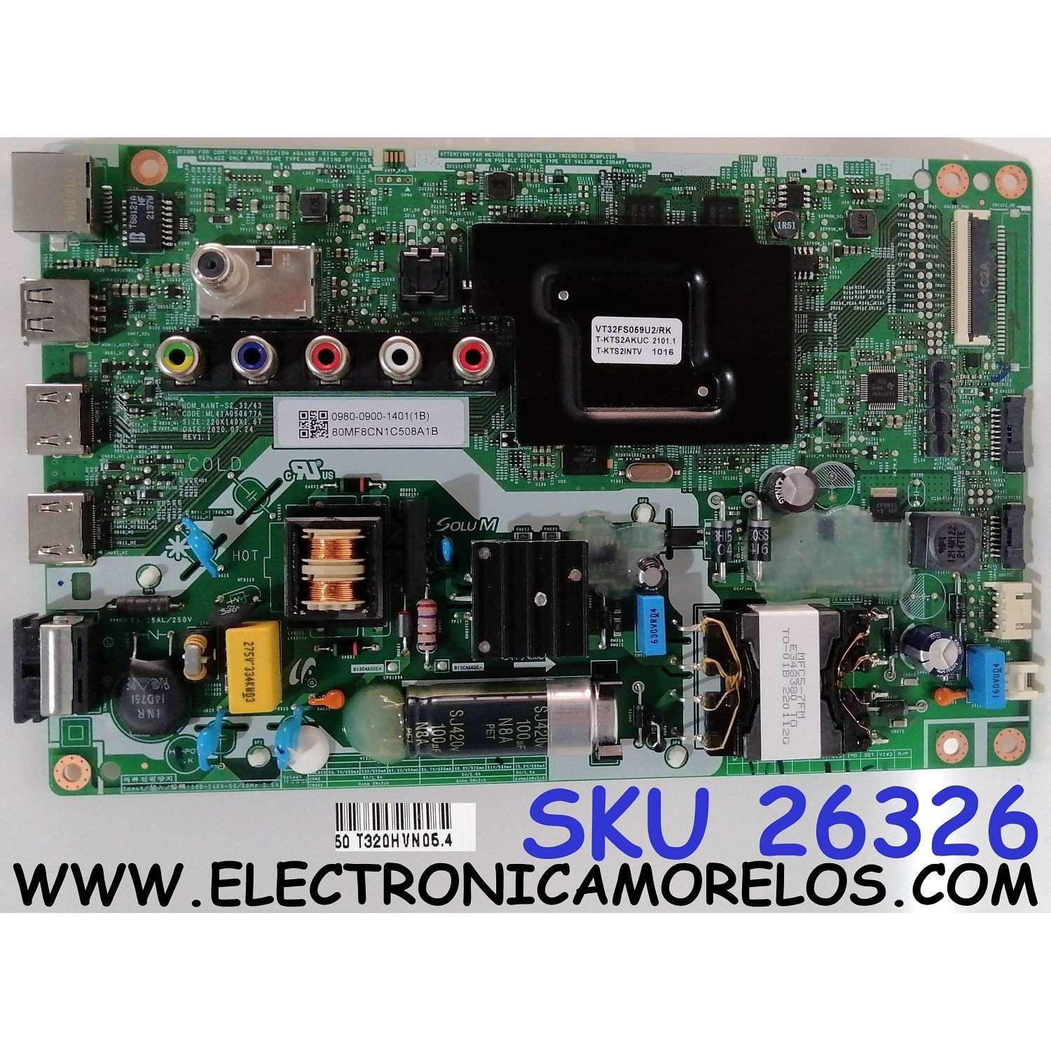 MAIN FUENTE ((COMBO)) PARA TV SAMSUNG FHD ((SMART TV)) / NUMERO DE PARTE 0980-0900-1401 / JDM_KANT-S2_32_43 / VT320FS059U2/RK / 098009001401 / VT320FS059U / ML41A050677A / DISPLAY T320HVN05.4 / MODELO UN32N5300 / UN32N5300AFXZA VF06