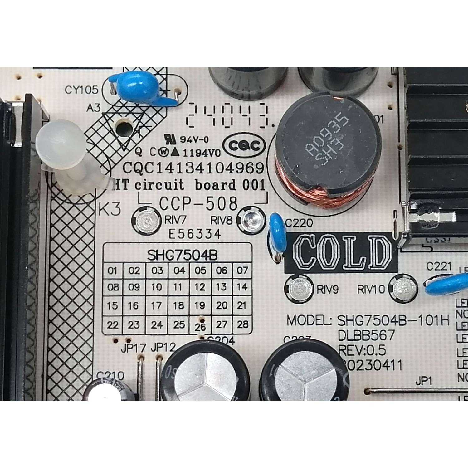 FUENTE DE PODER PARA TV PHILIPS / NUMERO DE PARTE 81-PBE122-H220003 / SHG7504B53-101HA / SHG7504B-101H / DLBB567 / SHG7504B / PANEL LVU700CHDX / DISPLAY CV700U2-T01 REV:04 / MODELOS 70PUL7553 / 70PUL7553/F7 / 70PFL5656/F7A CC2 / 70PFL5656/F7 CFW - Imagen 3