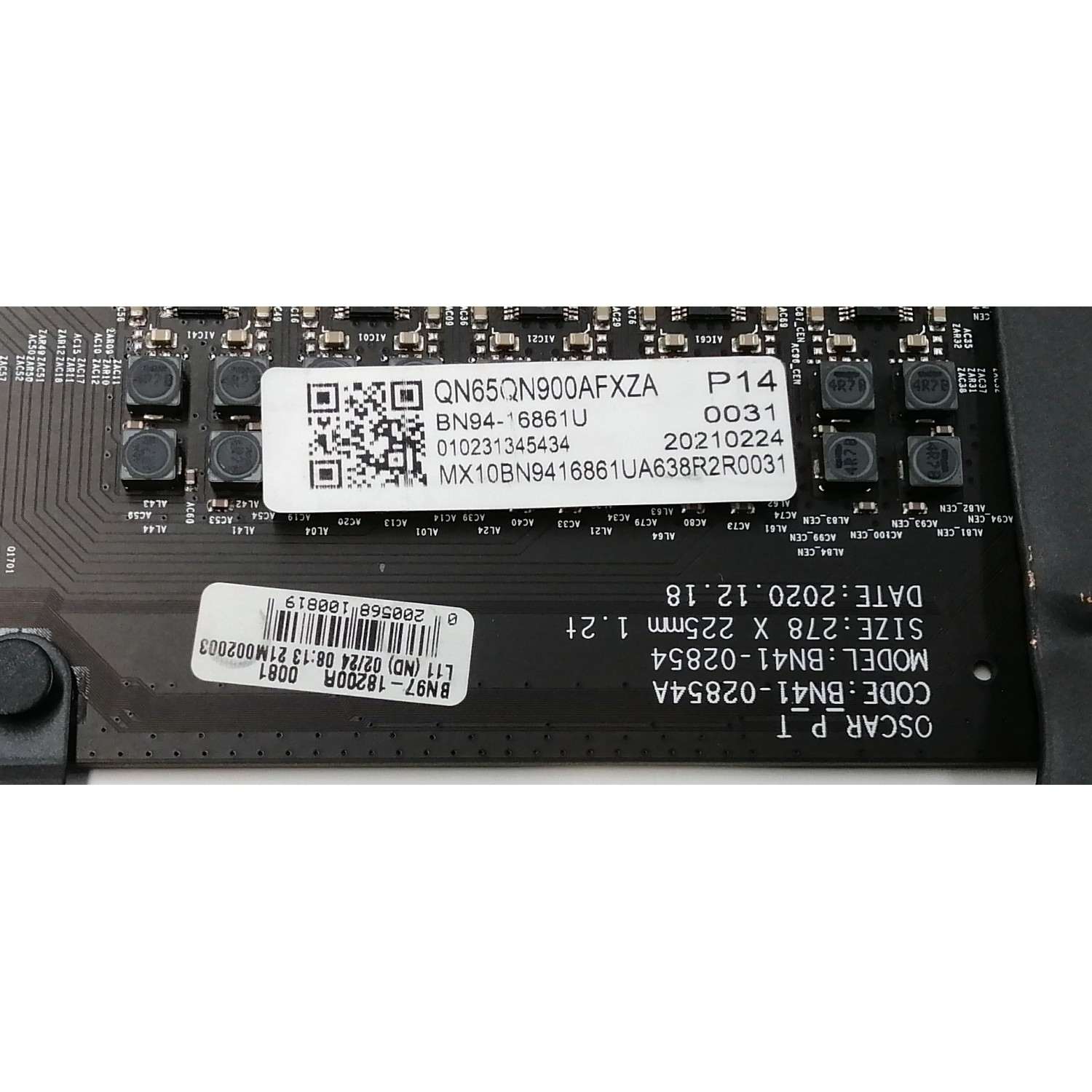  MAIN PARA TV SAMSUNG ORIGINAL NEO QLED 4K UHD HDR / NUMERO DE PARTE BN94-16861U / BN41-02854A / BN97-18200R / BN9416861U / BN41-02854A-000 / PANEL CY-TA065JMAV1H / MODELO QN65QN800 / QN65QN800AFXZA AB02 - Imagen 2