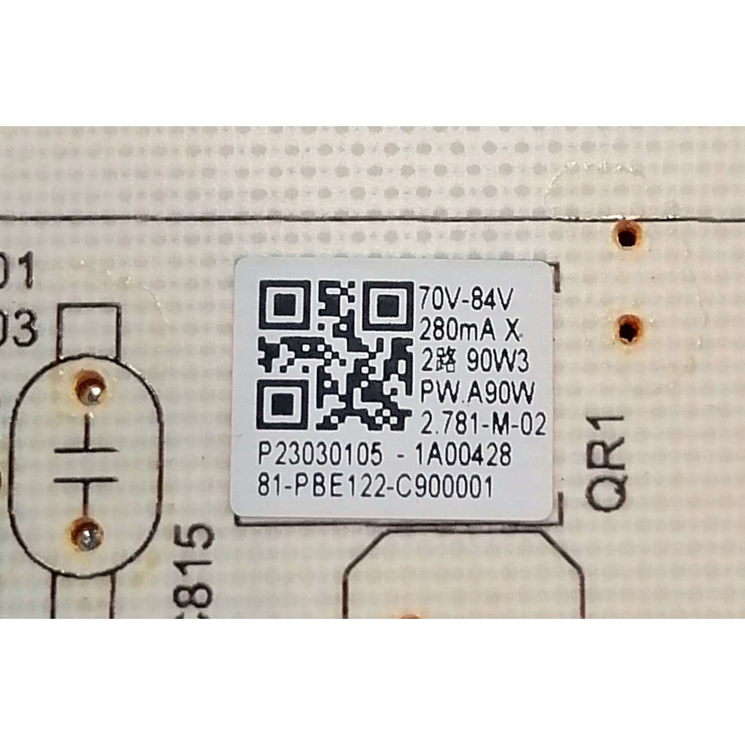 FUENTE DE PODER PARA TV JVC / NUMERO DE PARTE 81-PBE122-C900001 / PW.A90W2.781 / P23030105 / PANEL LVU550CSDX E0825 / DISPLAY ST5461D12-6 VER.2.2 / MODELO SI55URF - Imagen 3