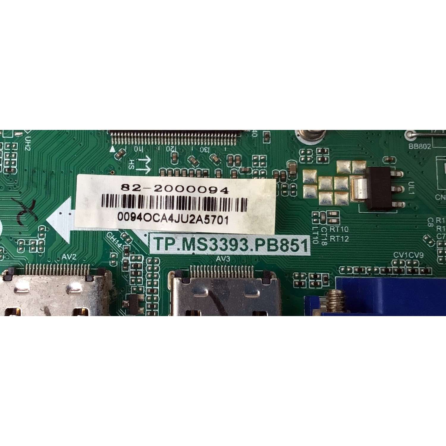 MAIN FUENTE ((COMBO)) PARA TV DIGITREX / NUMERO DE PARTE 82-2000094 / TP.MS3393.PB851 / MODELO TL32K5M - Imagen 2