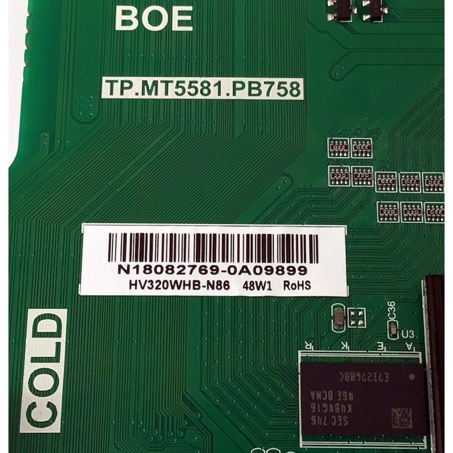 MAIN FUENTE ((COMBO)) PARA TV VIZIO / NUMERO DE PARTE 3200536215 / TP.MT5581.PB758 / 320045817111005 / N18082769 / D32H-F4 / HV320WHB-N86 / DISPLAY HV320WHB-N86 / MODELO D32H-F4 LHBFVMPU - Imagen 3