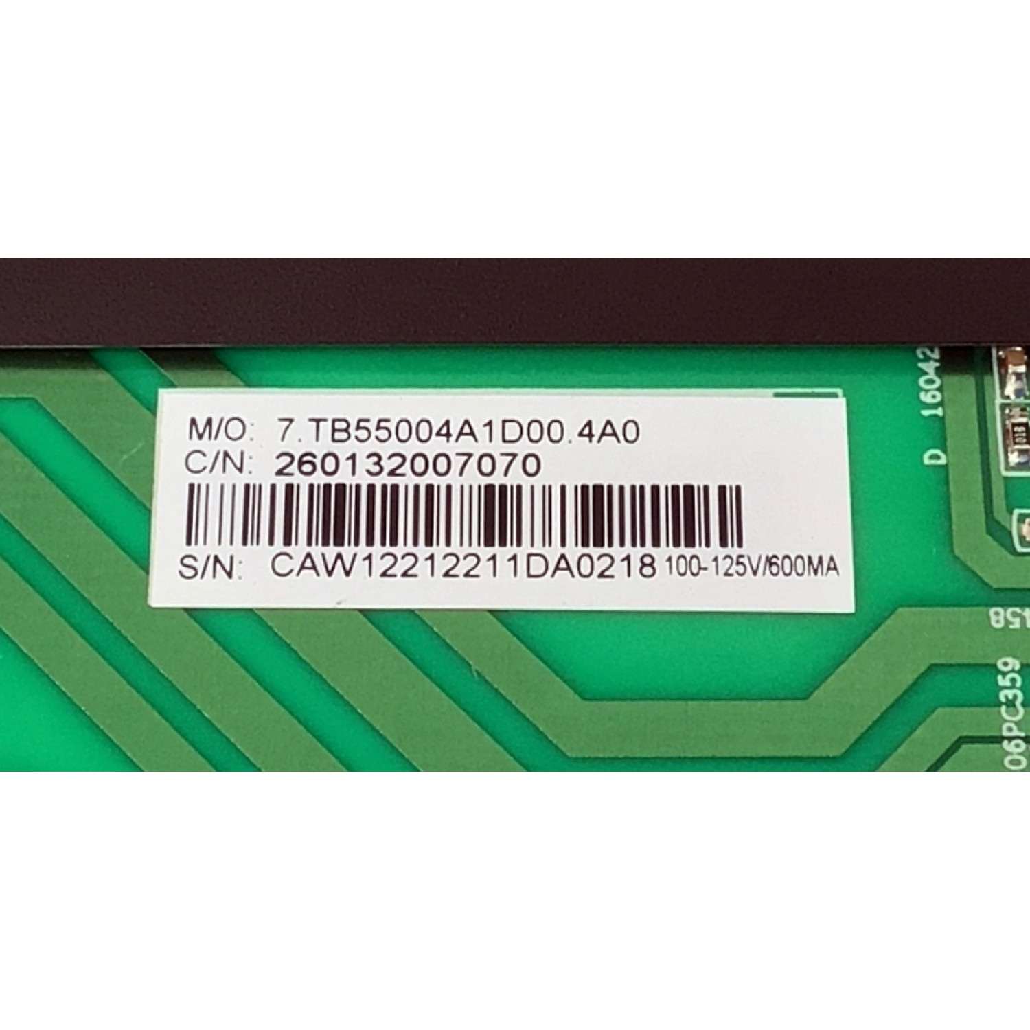 FUENTE DE PODER PARA TV WESTINGHOUSE / NUMERO DE PARTE 260132007070 / HKC-LEDTV-P55 / CVB55004A1 / 7.TB55004A1D00.A40 / CEM-1/10Z/1.6MM / 20220416 REV:1.3 / DISPLAY PT550GT05-1 VER.2.0 / MODELO WR55UX4212 / WR50UT4212 - Imagen 5