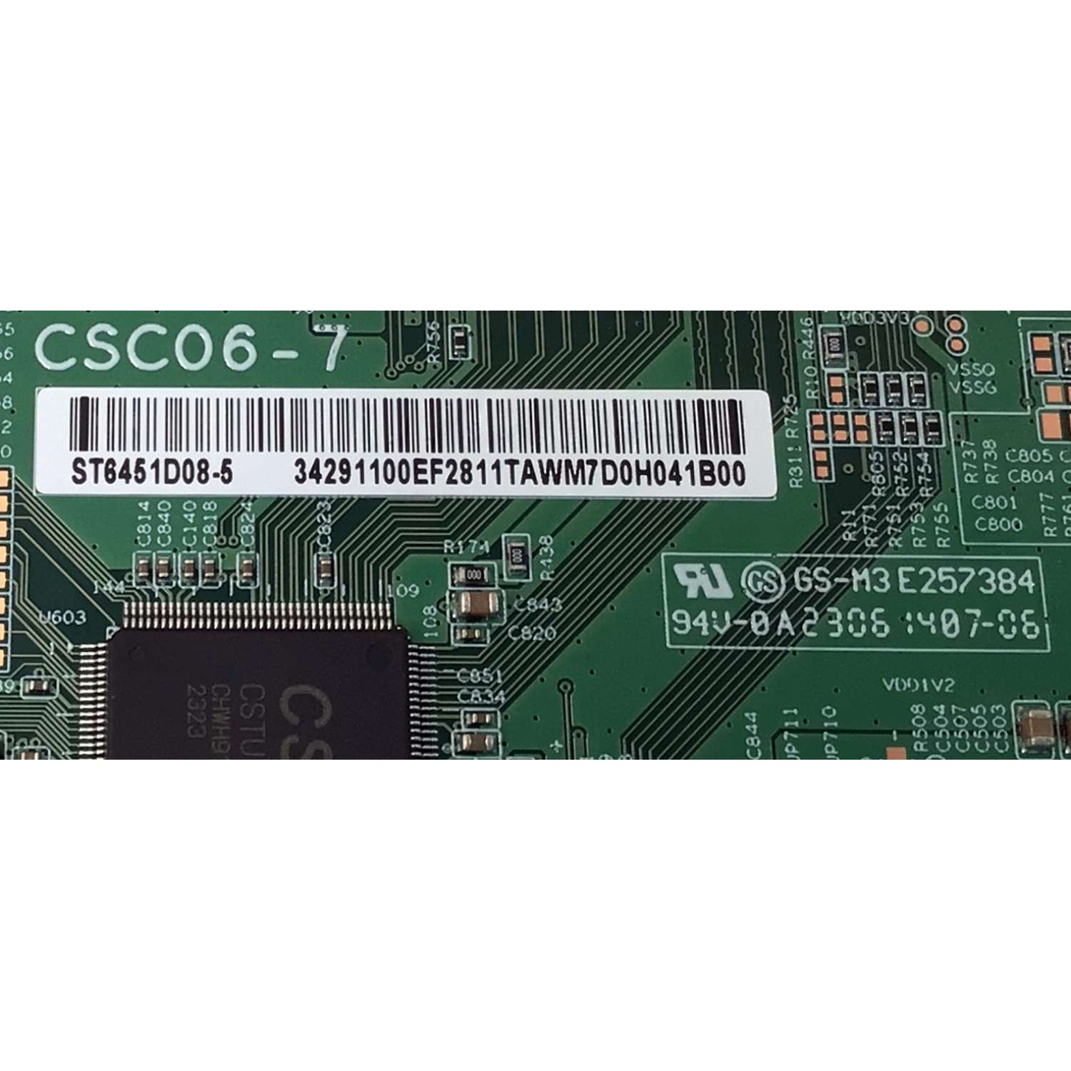 T-CON PARA TV TCL QLED / NUMERO DE PARTE 34291100EF / ST6451D08-5 / CSC06-7 / 34.29110.0EF / 34291100EF2811 / E257384 / PANEL LVU650NDJL CD9W28 V1 / DISPLAY ST6451D08-5 VER.2.1 / MODELOS 65Q750G / 65QM850G - Imagen 3