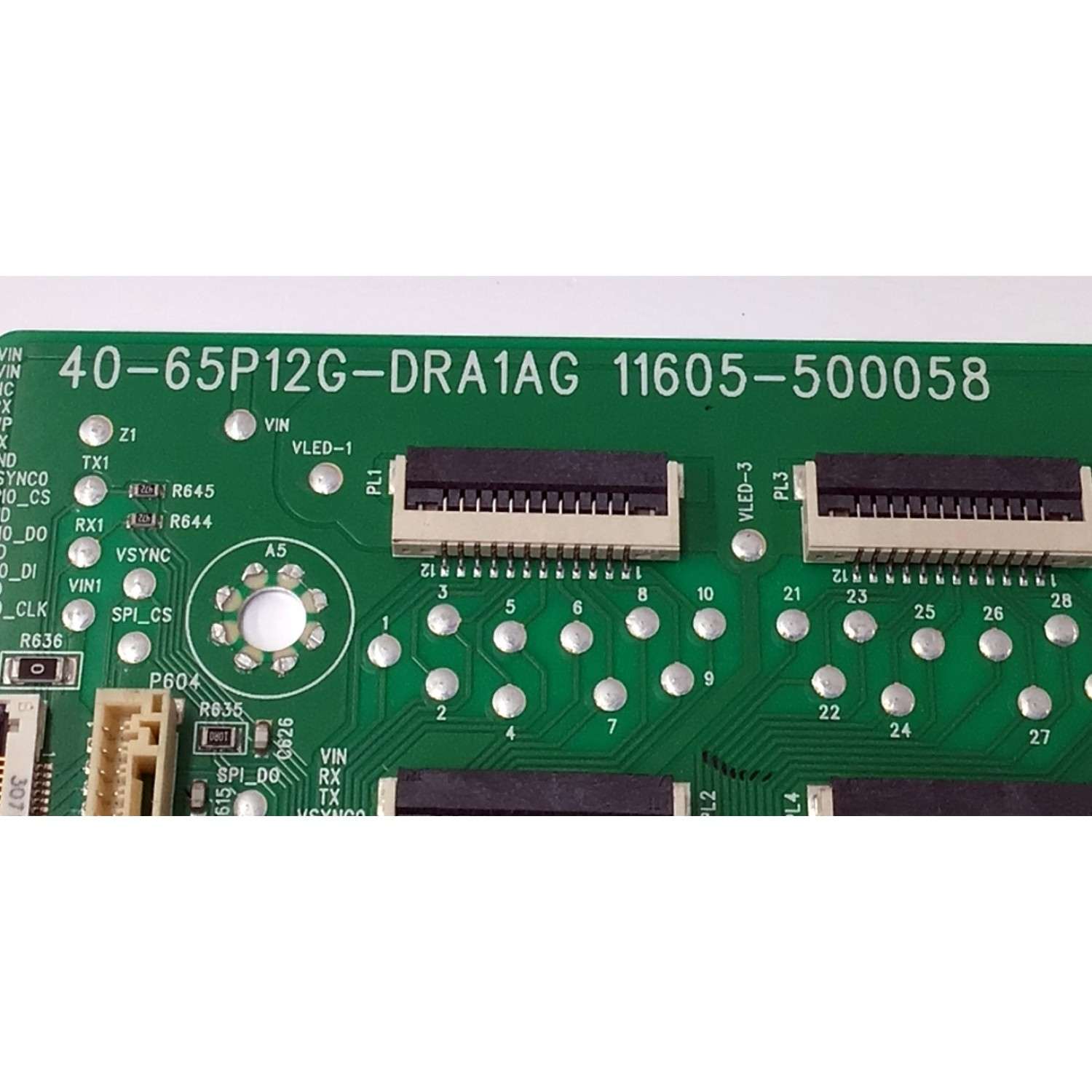 LED DRIVER PARA TV TCL QLED / NUMERO DE PARTE 308035-000082 / 40-65P12G-DRA1AG / 11605-500058 / D65P12G / V8-M65P12H-LC / GTC012602I / PANEL LVU650NDJL CD9W28 V1 / DISPLAY ST6451D08-5 VER.2.1 / MODELO 65Q750G - Imagen 3
