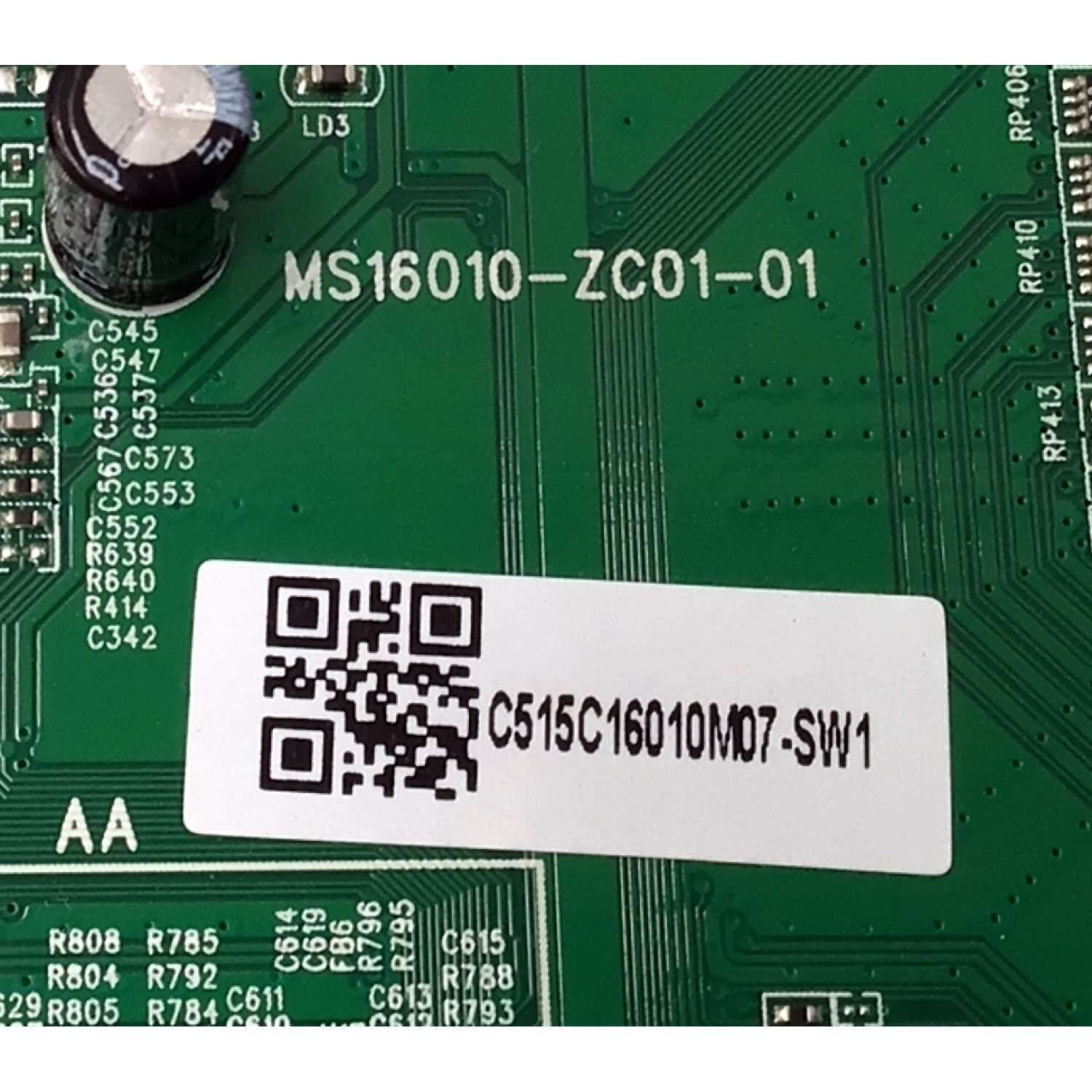 MAIN PARA TV ELEMENT ((ROKU TV)) 4K·UHD·HDR / NUMERO DE PARTE 515C16010M07 / MS16010-ZC01-01 / C515C16010M07-SW1 / E022M464-1 / PANEL BOEA550WH1 / DISPLAY LC546PU4L 01 / MODELO E4AA55R - Imagen 2