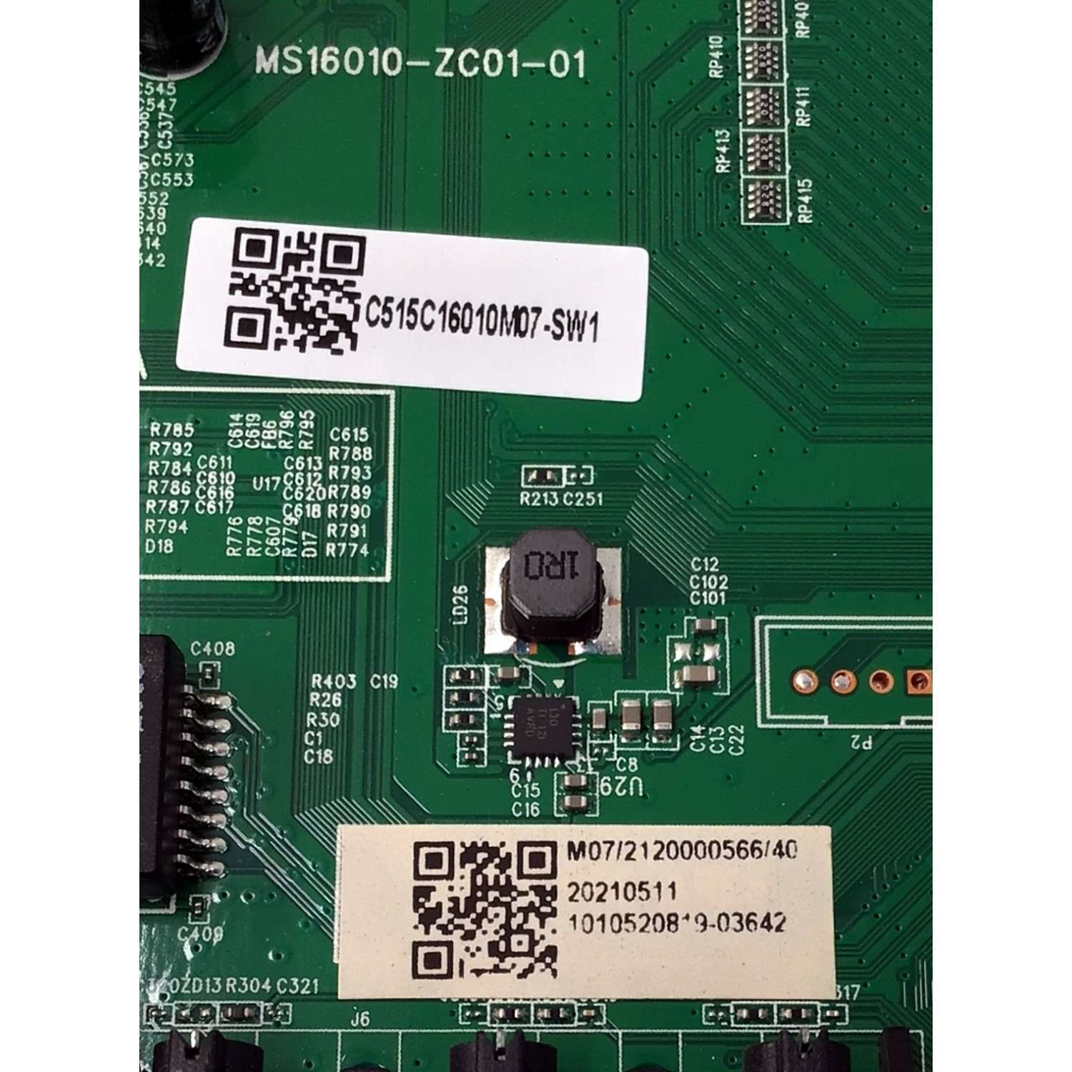 MAIN PARA TV ELEMENT ((ROKU TV)) 4K·UHD·HDR / NUMERO DE PARTE 515C16010M07 / MS16010-ZC01-01 / C515C16010M07-SW1 / E022M464-1 / PANEL BOEA550WH1 / DISPLAY LC546PU4L 01 / MODELO E4AA55R - Imagen 3
