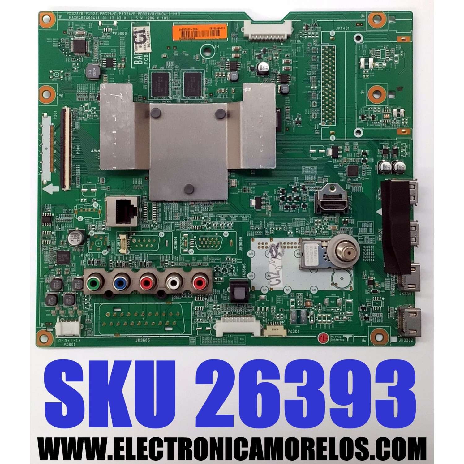 MAIN PARA TV LG / NUMERO DE PARTE EBT62495013 / EAX64874004 / 62495013 / EBR76351903 / EAX64874004(1.0) / PANEL PDP60R50000 / MODELO 60PN5700-UA / 60PN5700-UA.BUSLLJR