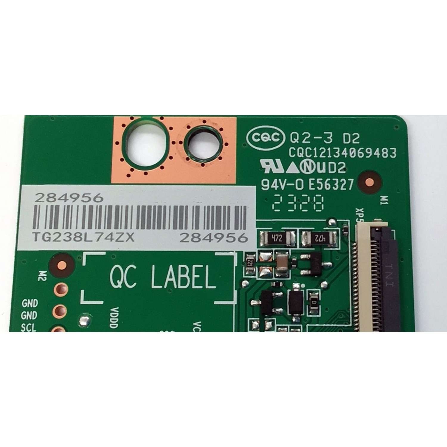 T-CON PARA TV HISENSE ULED / NUMERO DE PARTE 284956 / RSAG7.820.10595/ROH / CQC12134069483 / RSAG7.820.10595/ROH VER.B / E56327 / PANEL HD650Y3U51-T0LG\S0\GM\ROH / DISPLAY T650QVN07.5 / MODELO 65U65H - Imagen 4
