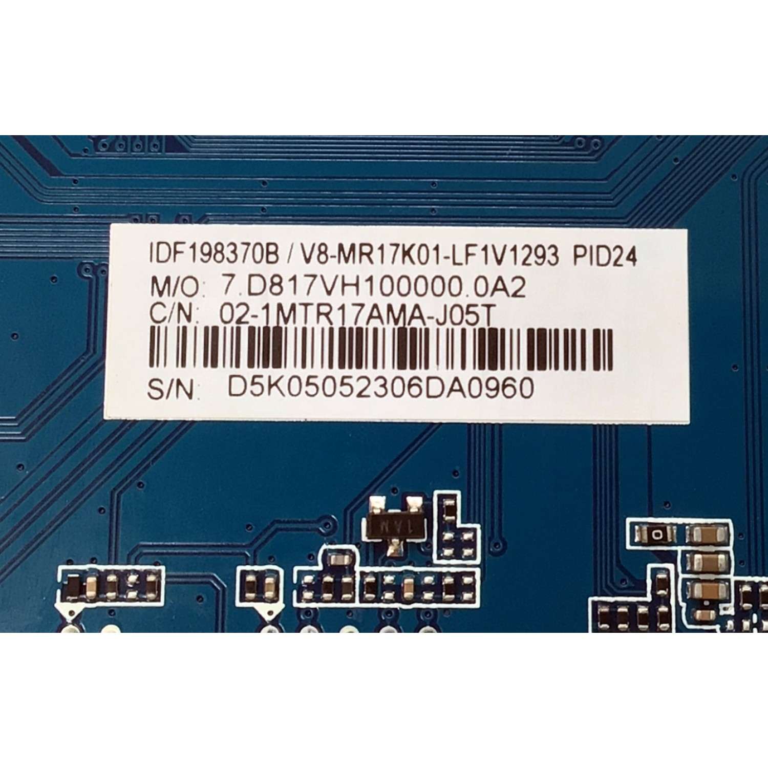 MAIN PARA TV DAEWOO 4K·UHD·HDR ((ROKU TV)) / NUMERO DE PARTE 02-1MTR17AMA-J05T / CV817-VH / 7.D817VH100000.0A2 / V8-MR17K01-LF1V1293 / IDF198370B / D5K05052306DA / PANEL LVU500CHDX E0504 / DISPLAY CV500U5-T02 REV:01 / MODELO DAW50UR - Imagen 2