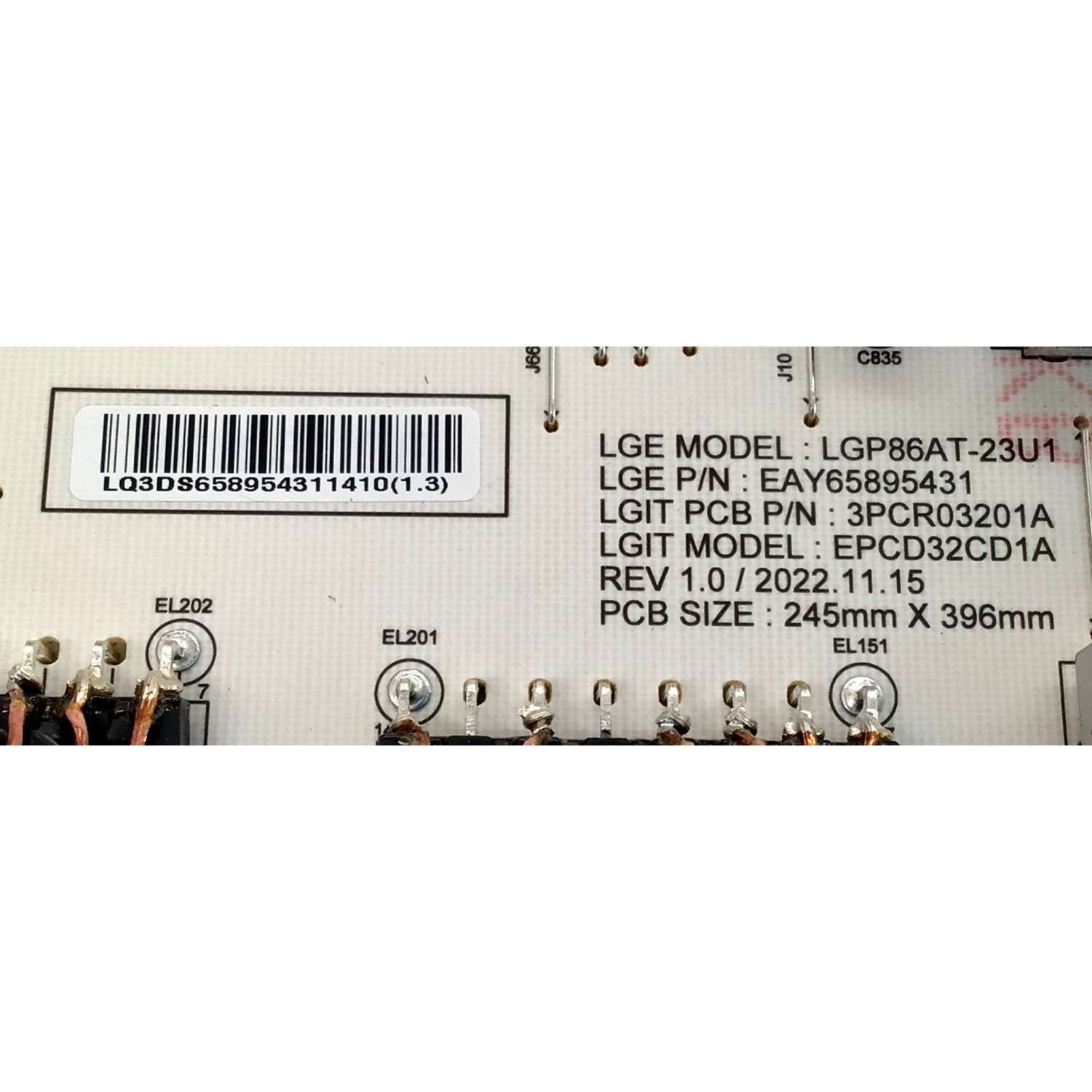 FUENTE DE PODER PARA TV LG / NUMERO DE PARTE EAY65895431 / LGP86AT-23U1 / 65895431 / 3PCR03201A / MODELOS 86UR8750PSA / 86UR8750PSA.BWMFLKR / 86UR8000AUA / 86UR8000AUA.BUSWLKR / 86UT7550PUA / 86UT7550PUA.BUSFLKR / 86UT7550AUA / 86UT7550AUA.BUSFLKR - Imagen 2