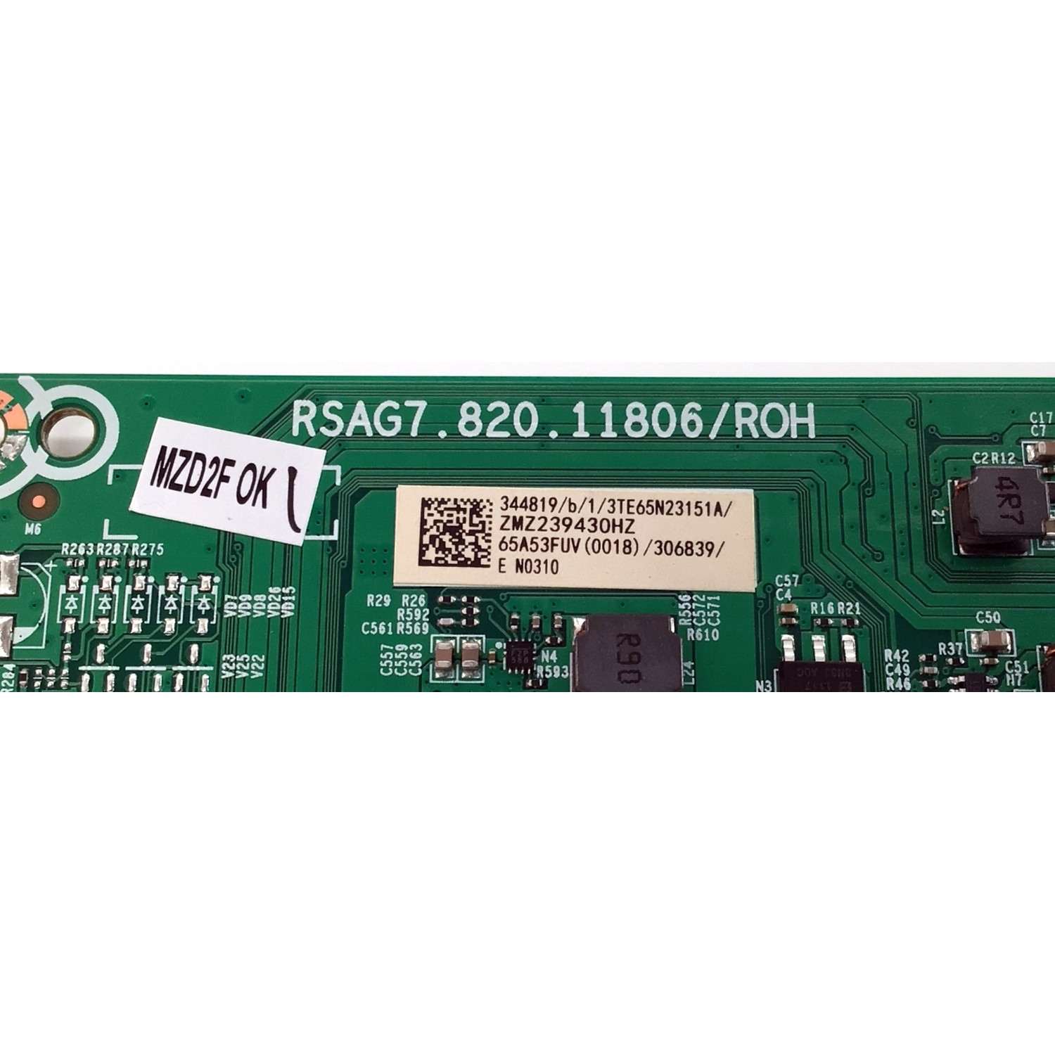 MAIN ORIGINAL PARA TV HISENSE 4K·UHD·HDR ((VIDAA)) / NUMERO DE PARTE 344819 / 306839 / RSAG7.820.11806/ROH / 65A53FUV / 65A53FUV(0018) / H41802PNR43A1 / PANEL HD650Y1U72-T0L6\GM\MCKD3A\ROH / DISPLAY HV650QUB-F70 / MODELO 65A7GV - Imagen 2