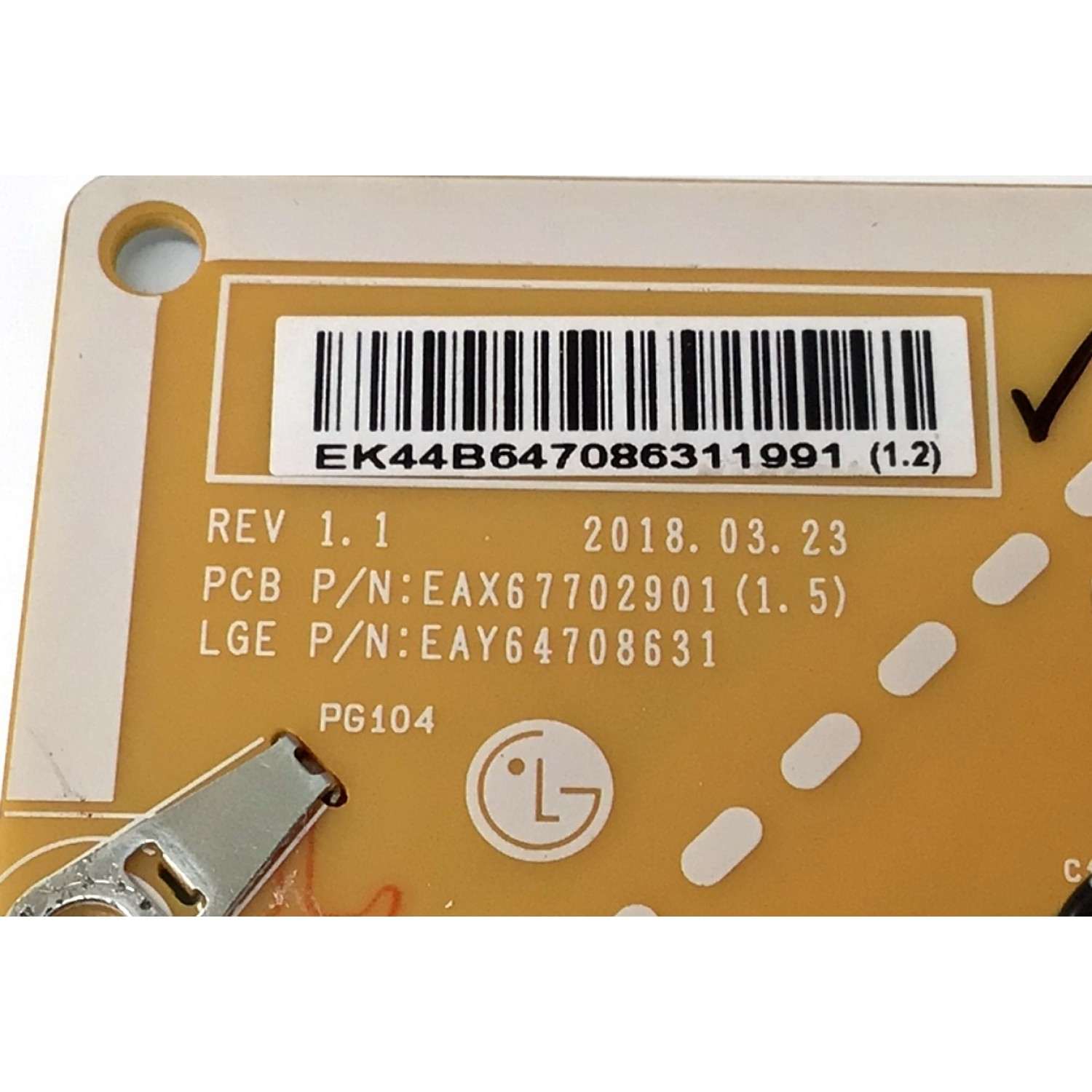 FUENTE DE PODER PARA TV LG NANOCELL / NUMERO DE PARTE EAY64708631 / EAX67702901(1.5) / 64708631 / LGP65H-18SP / EAX67702901(1.5) / PANEL HC650DQB-SLUAB-2143 / DISPLAY LC650EQ6 (SL)(A1) / MODELO 65SM9500PUA / 65SM9500PUA.BUSYLJR - Imagen 3