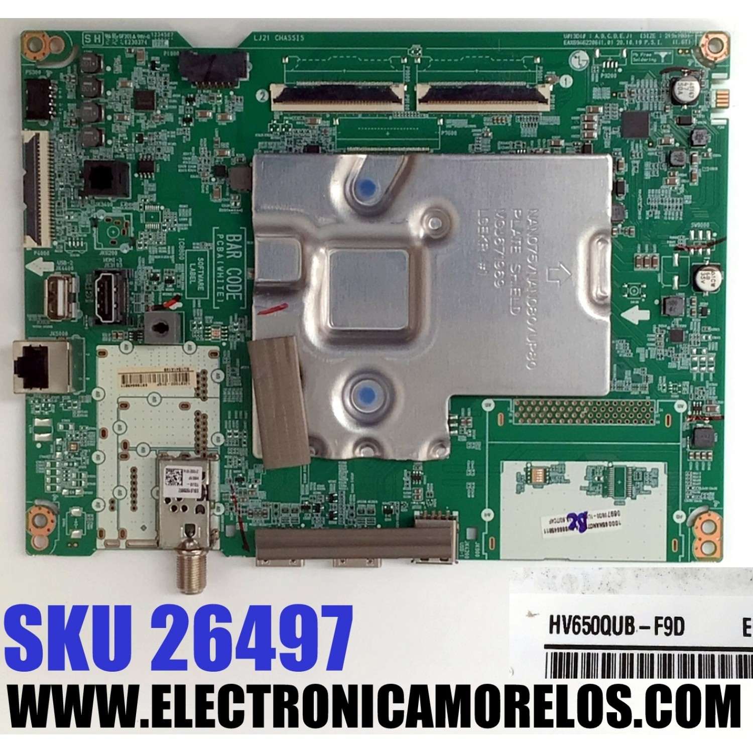 MAIN PARA TV LG NANOCELL 4K·UHD·HDR ((SMART TV)) / NUMERO DE PARTE EBT66645811 / EAX69462206 / EAX69581203 / EAX69462206(1.0) / EAX69581203(1.0) / PANEL NC650TQG-ABKP3 / DISPLAY HV650QUB-F9D / MODELO 65NANO75UPA / 65NAN075UPA / 65NANO75UPA.BUSGLKR - Imagen 1