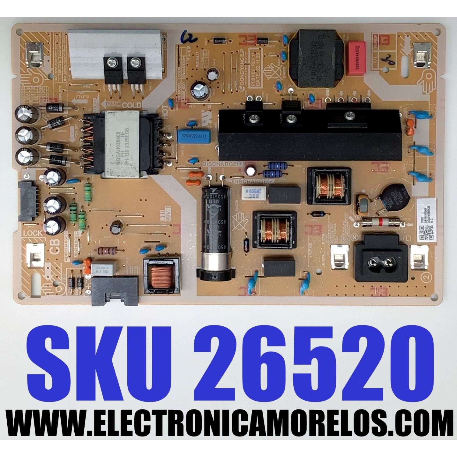 FUENTE DE PODER PARA TV SAMSUNG / NUMERO DE PARTE BN4401054H / BN44-01054H / L55S6_BDY / SUSTITUTAS BN44-01054A / BN44-01054C / BN98-00080S / PANEL CY-BT055HGHVLH / DISPLAY ST5461D16-3 V2.2 / MODELOS UN55TU690 / UN50TU690 / HG50CU700N / HG55CU700N