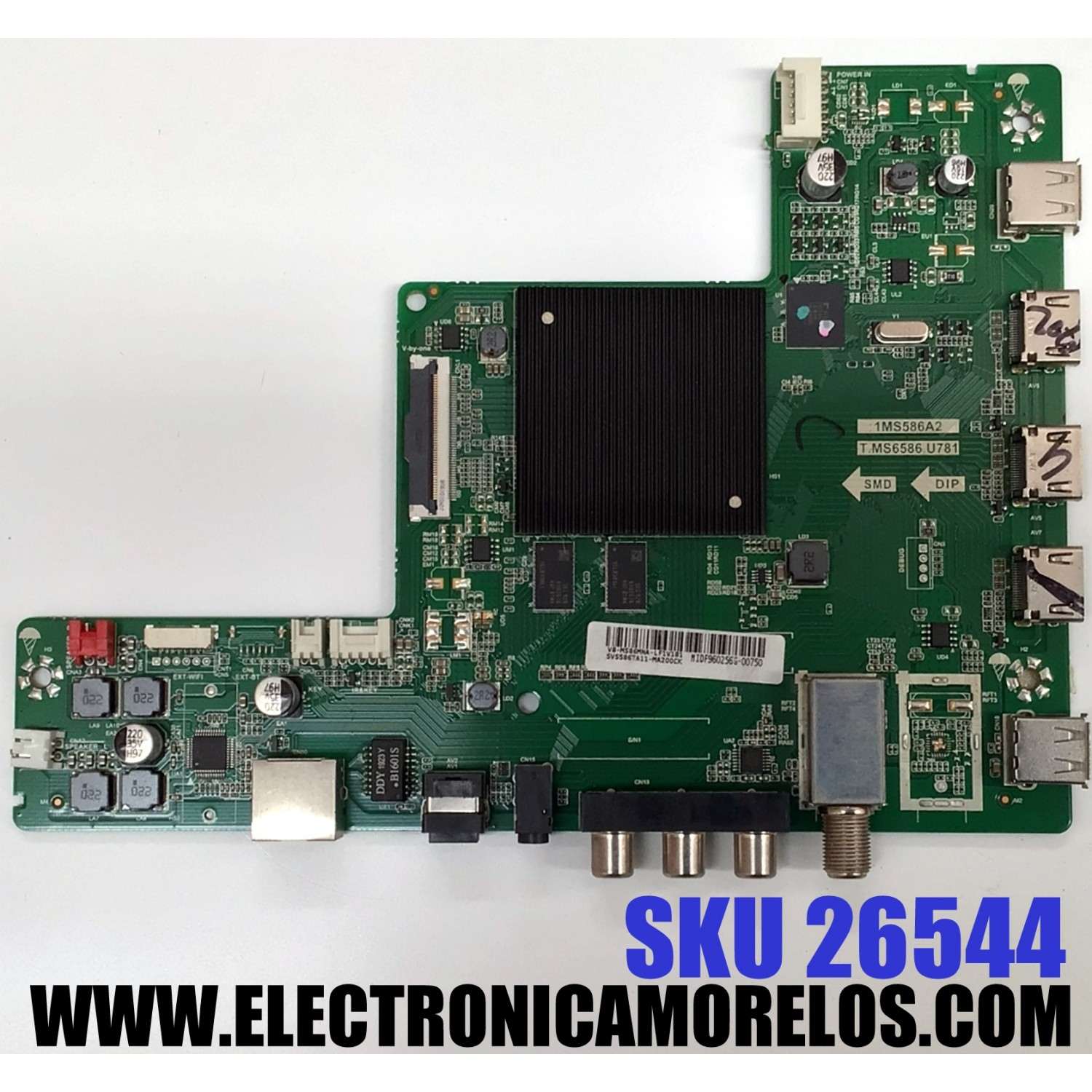 MAIN PARA TV PIONEER HD ((SMART TV)) / NUMERO DE PARTE SVS586TA11-MA200CK / T.MS6586.U781 / 1MS586A2 / V8-MS86MNA-LF1V140 / MIDF959122H-00151 / DISPLAY ST6451D02-F / MODELO PLE-65S08UHD