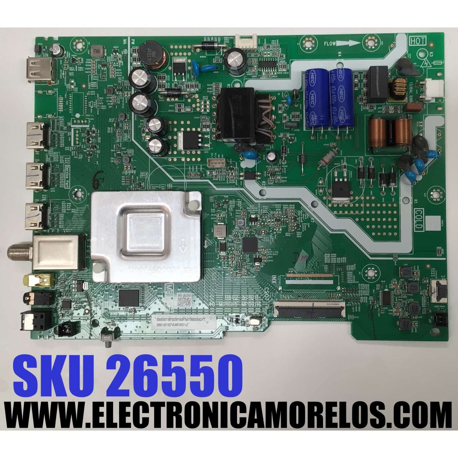 MAIN FUENTE COMBO PARA TV TCL ORIGINAL FHD ROKU TV / NUMERO DE PARTE 30800-001169 / 40-MR16K5-MPB2HG / 11602-501011 / 30801-001162 / V8-MR16K01-LF / MR16K5 / GNB003462A / PANEL LVF430NDEL KS9W27 V4 / DISPLAY PT430CT06-1 VER.1.0 / MODELO 43S310R