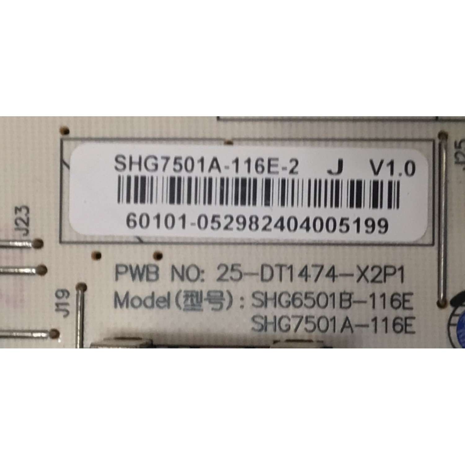 FUENTE DE PODER ORIGINAL PARA TV VIZIO / NUMERO DE PARTE 60101-05298 / SHG6501B-116E / SHG7501A-116E / SHG7501A-116E2 / 25-DT1474-X2P1 / PANEL BOEI750WQ1 / DISPLAY HV750QUB-F91 / MODELOS V4K75M-0804 / V4K75C-0804 - Imagen 2