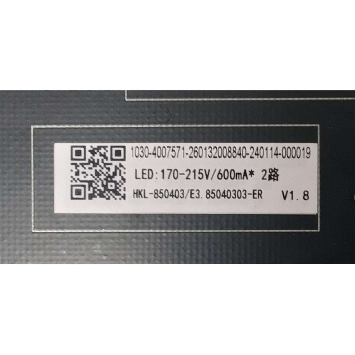 FUENTE DE PODER PARA TV TCL / NUMERO DE PARTE 260132008840 / HKL-850403/E3 / 85040303-ER / E56063 / 1030-4007571-260132008840 / PANEL HK850WLEDM-JH25H / DISPLAY PT850GT01-4 VER.1.0 / MODELO 85S410R / 85S450R / 85S450G / 85S470G / 85Q650G - Imagen 2