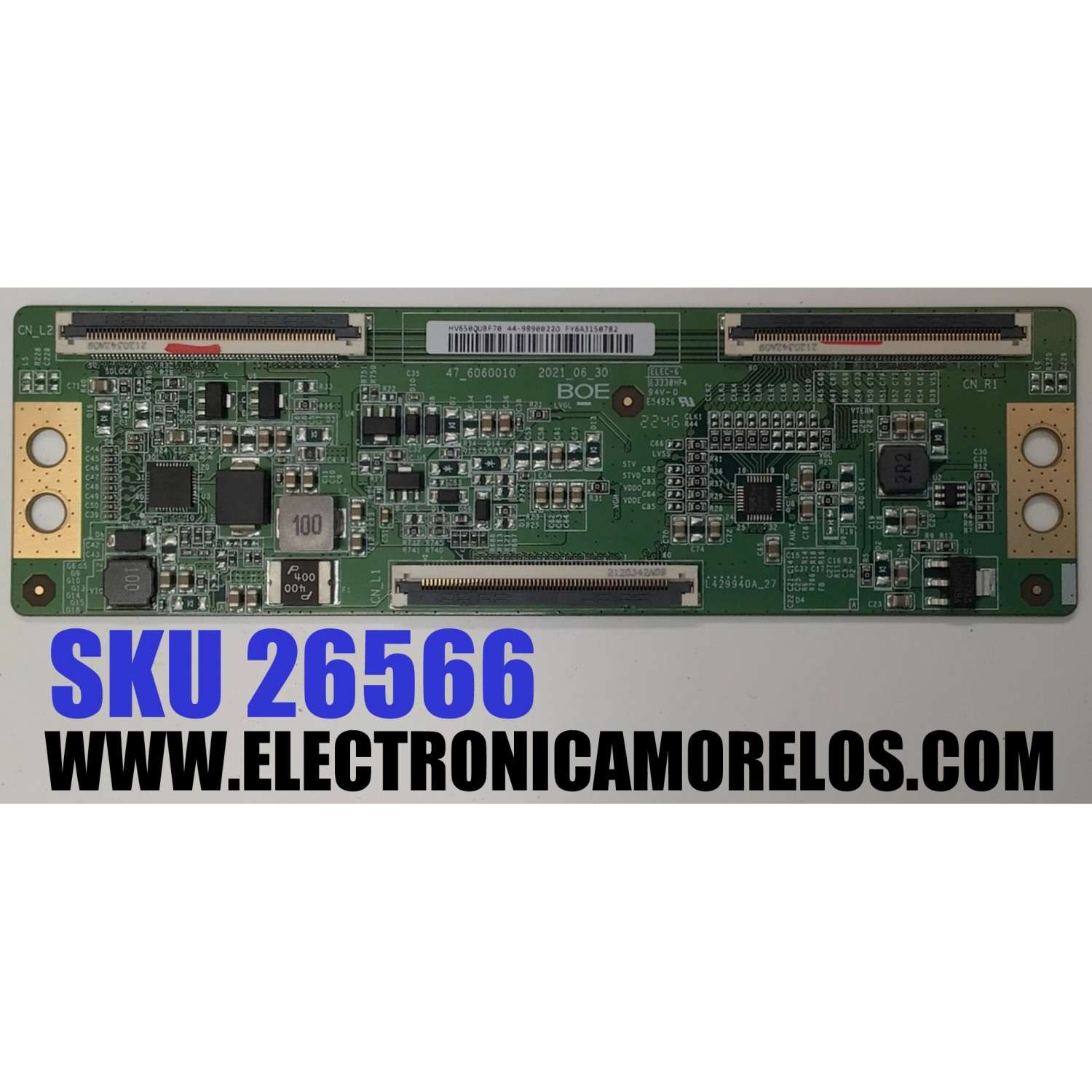 T-CON PARA TV VIZIO / NUMERO DE PARTE 44-98900220 / 47_6060010 / HV650QUBF70 / 44-9890022O / DISLAY HV650QUB-F70 / MODELOS V655M-K04 / M65Q6M-K04 / V655-J04