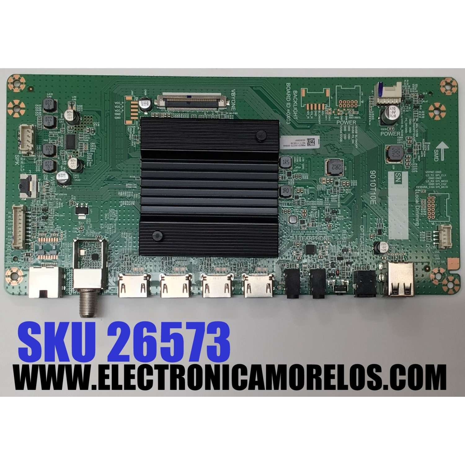 MAIN ORIGINAL PARA TV DAEWOO 4K UHD ROKU TV / NUMERO DE PARTE 9011-110E28-C0303081 / 9010T10E / 4704-MT9010-A3233W01 / 471R1110 / P0Q22120272-00846 / PANEL K500WDD1B / DISPLAY HF500QUB-F20 / MODELO DAW50UR