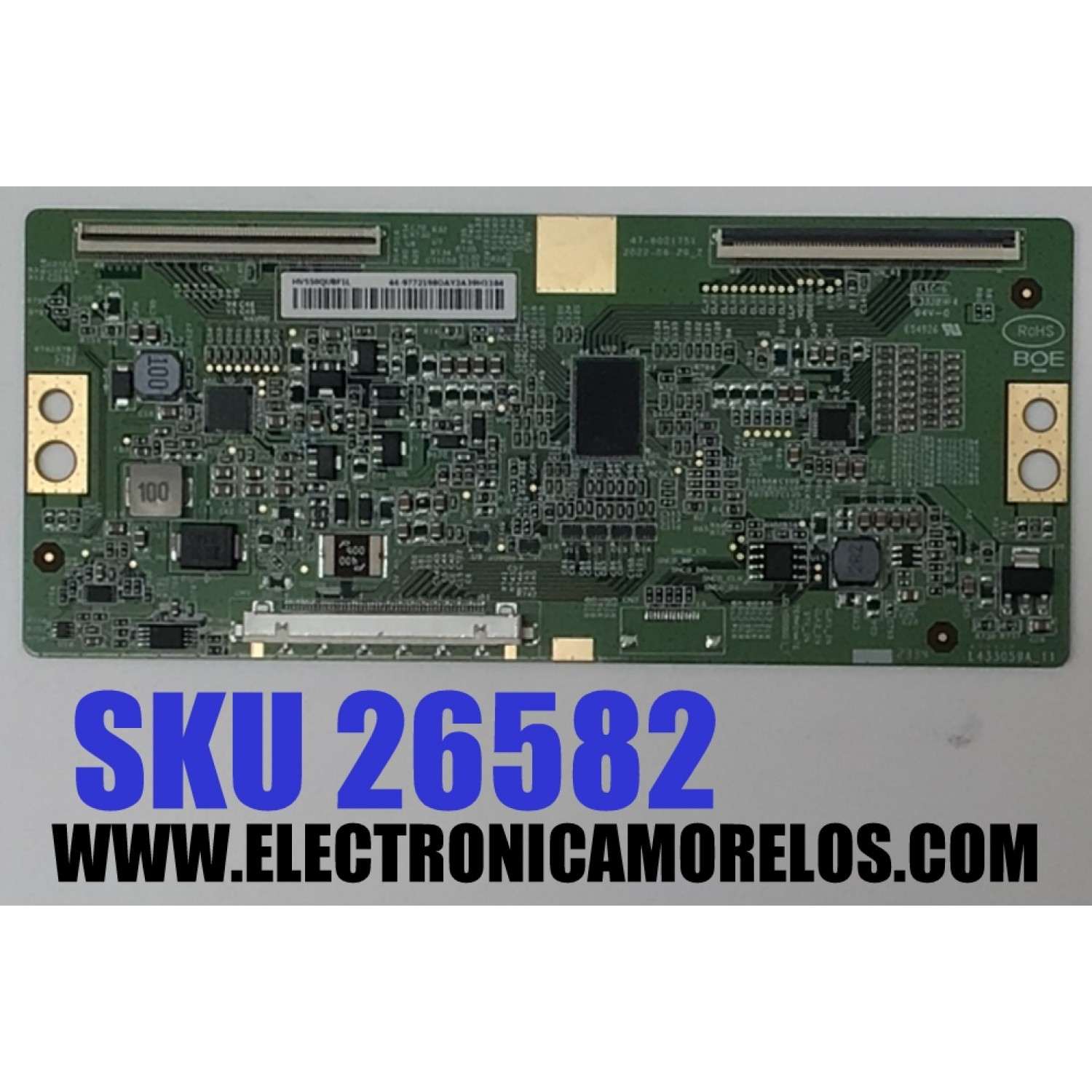 T-CON PARA TV SONY / NUMERO DE PARTE 44-97721980 / 44-9772198O / 47-6021751 / L433059A_11 / 44-97721980A / PANEL BOEI550WQ1 / DISPLAY HV550QUB-F1L / MODELO KD-55X77CL / KD55X77CL