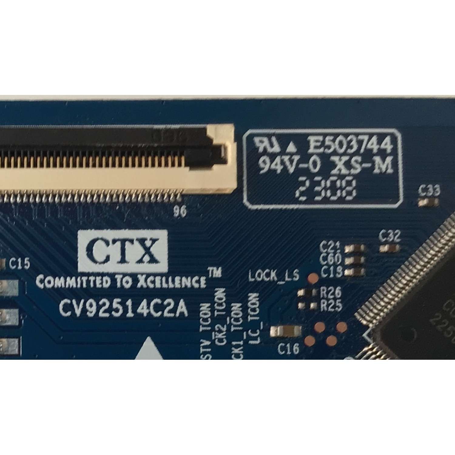 T-CON PARA TV SHARP / NUMERO DE PARTE CV500U5-T01-V01.4K / CV9514C2A / 2304CVAQ206-021 / PANEL K500WDGF / DISPLAY CV500U5-T01 REV:01 / MODELO 4T-C50EL8UB - Imagen 2