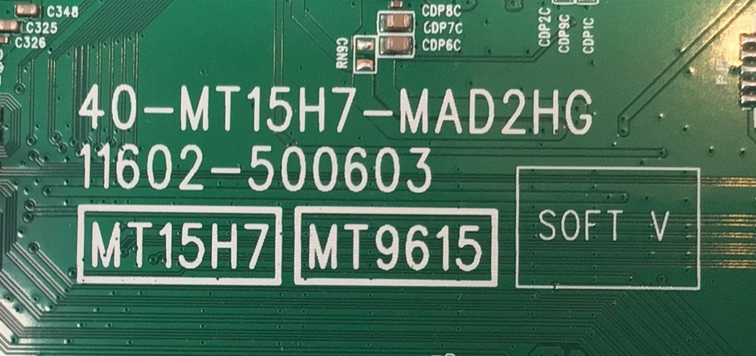 MAIN PARA TV TCL 4K·UHD·HDR·QLED ((GOOGLE TV)) / NUMERO DE PARTE 30800-000919 / 40-MT15H7-MAD2HG / 11602-500603 / MT15H7 / MT9615 / 30801-000894 / V8-T615T02-LF / PANEL LVU750NDGL / DISPLAY ST7461D05-7 VER.2.1 / MODELO 75QM850G - Imagen 3