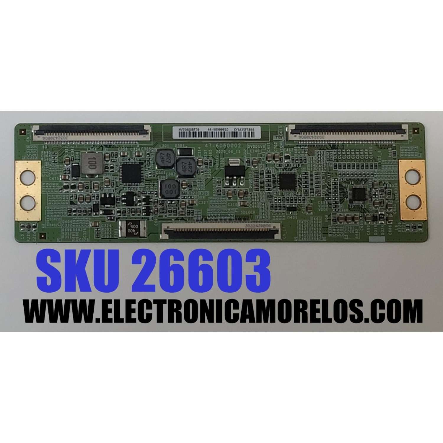 T-CON ORIGINAL PARA TV VIZIO / NUMERO DE PARTE 44-9890001O / 47-6060002 / 44-98900010 / HV550QUBF70 / XY3A35F5866 / PANEL BOEI550WQ1 / HV550QUB-F70 REV.2.0 / MODELO M55Q6-L4 / M55Q6-L4 LBSFN8GZ / V4K55M-0804 / V4K55M-0804 LBVFV9GA