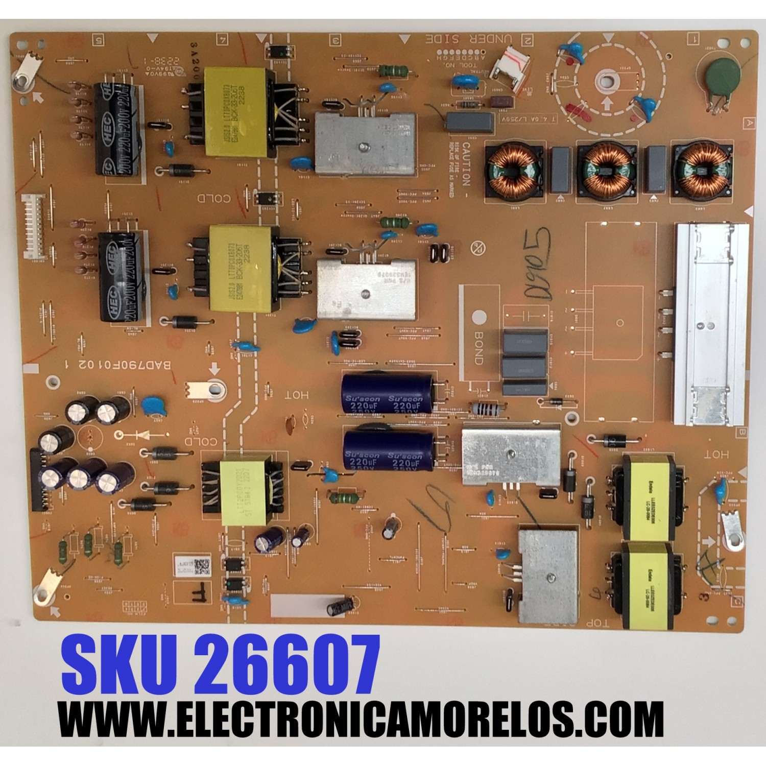 FUENTE DE PODER ORIGINAL PARA TV PHILIPS / NUMERO DE PARTE ADL90MPWT / BAD790F01 02  1 / P000026732 / PANEL BOEI750WQ1-F91 / DISPLAY HV750QUB-F9B / MODELO 75PUL7552/F7