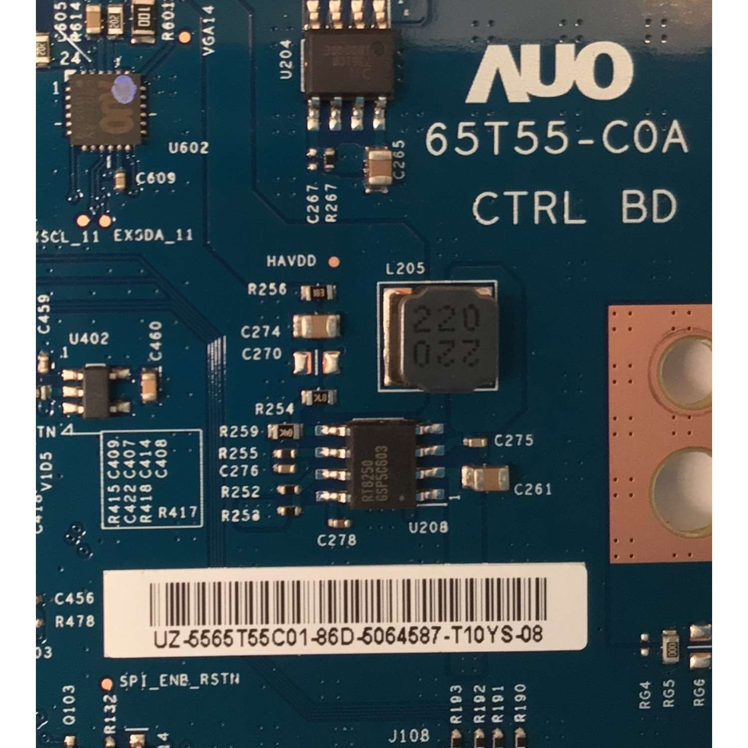 T-CON ORIGINAL PARA TV SONY / NUMERO DE PARTE 5565T55C01 / 65T55-C0A / CTRL BD / 55.65T55.C01 / PANEL T650QVF06.6 / DISPLAY T650QVN07.0 / MODELO KD-65X750F / KD65X750F - Imagen 2
